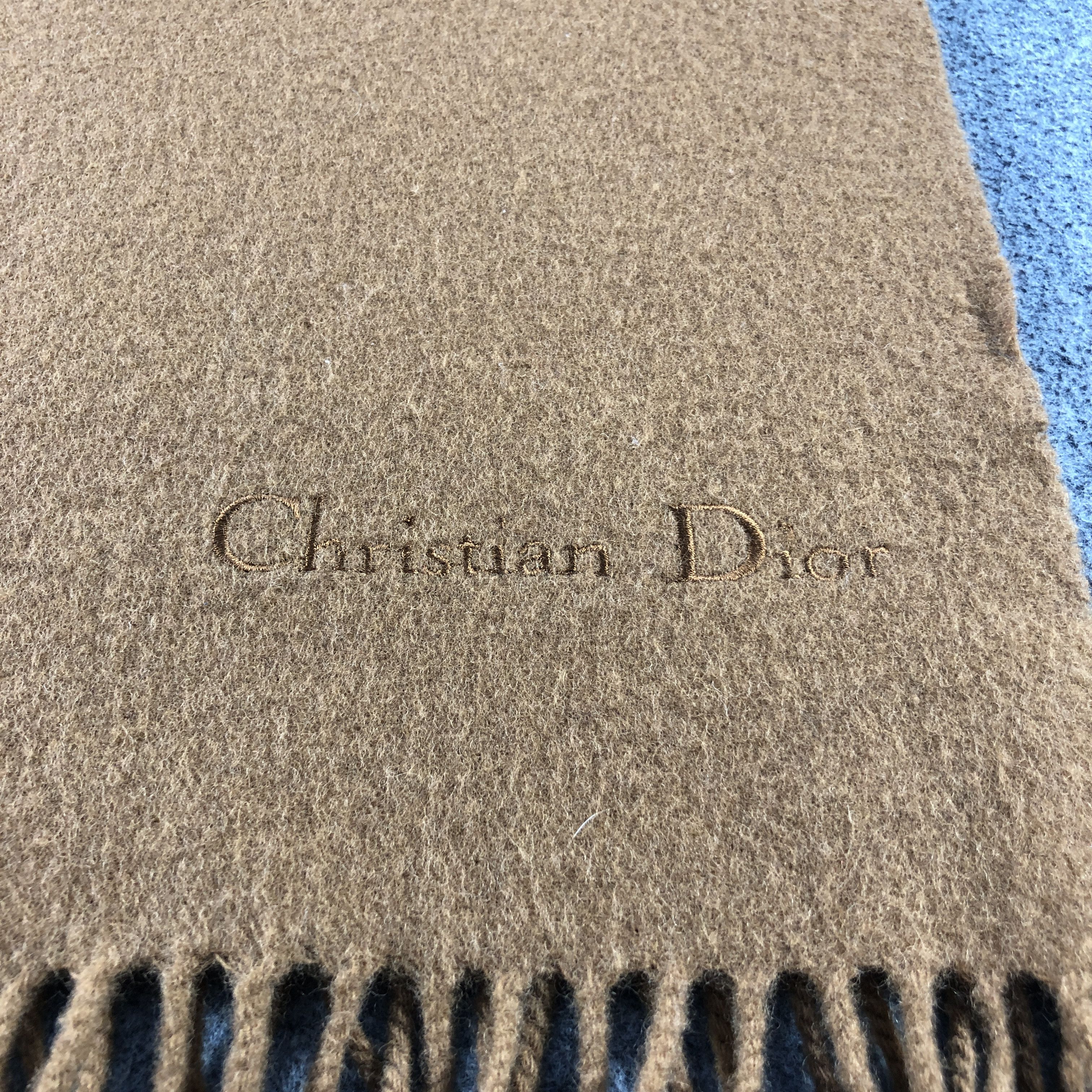 Christian Dior Monsieur Christian Dior Plain Wool Scarf Muffler V2921 Size ONE SIZE - 4 Thumbnail