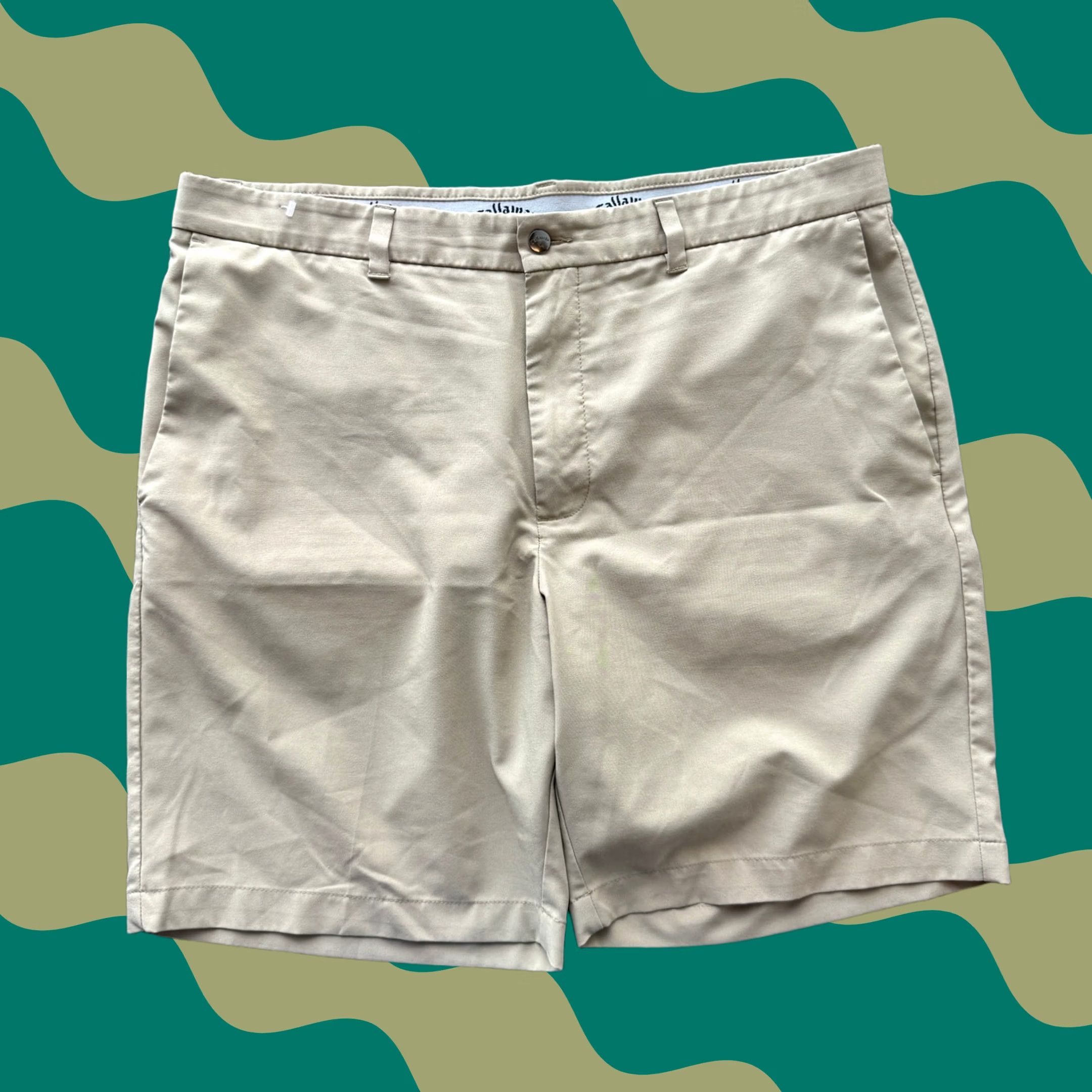 Callaway Callaway Performance Golf Athletic Waistband Khaki Beige Shorts Men 40 Green Sweat Regular 40 Mens Size US 40 / EU 56 - 1 Thumbnail