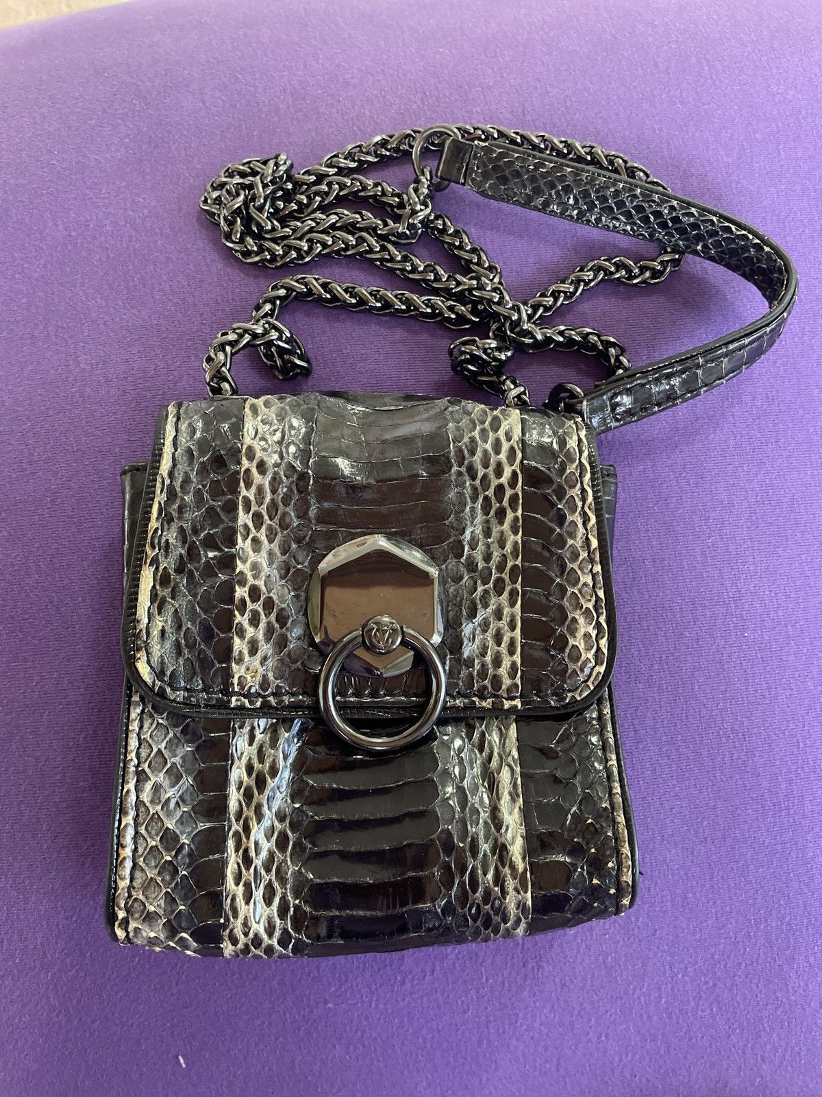 Other Vince Camuto Python Leather Mini Chain Crossbody Bag Size ONE SIZE - 1 Thumbnail