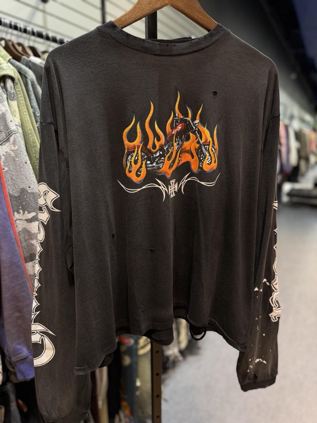 HMDD HMDD Biker Washed Black Longsleeve T-Shirt Size (Medium) Size US M / EU 48-50 / 2 - 3 Thumbnail