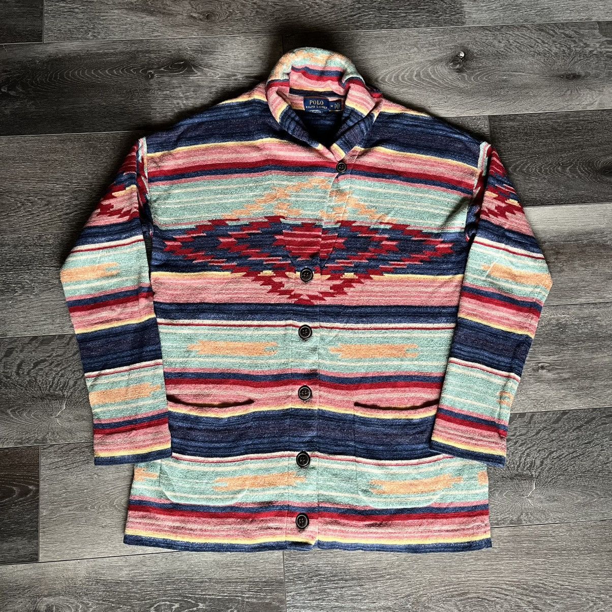 Polo Ralph Lauren Polo Ralph Lauren Aztec Southwestern Cardigan Shawl Sweater Size M / US 6-8 / IT 42-44 - 1 Thumbnail