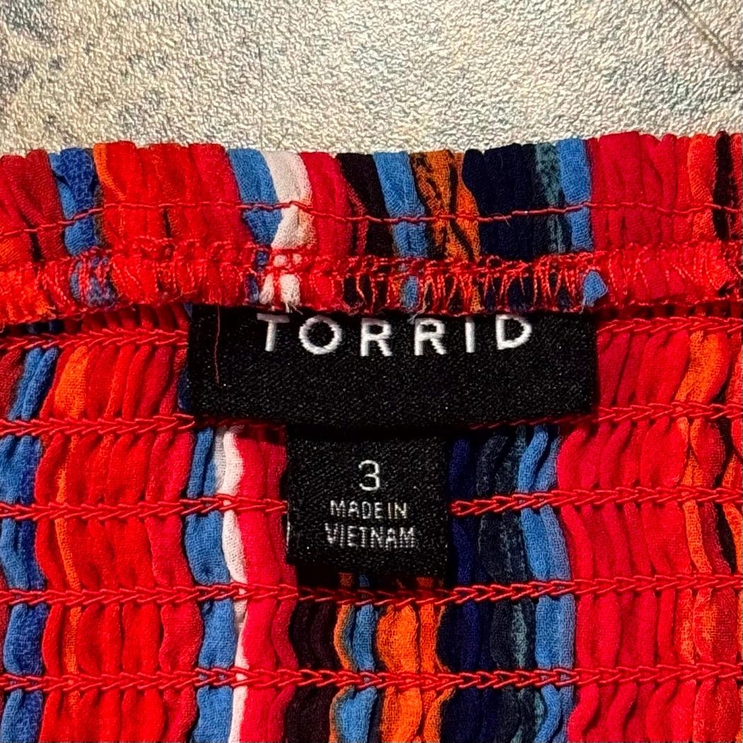 Torrid Torrid Maxi Dress Chiffon Striped Flowy Sleeveless 3 3X Size 3XL / US 20-22 - 3 Thumbnail