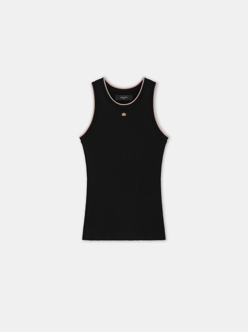 Amiri o1s1wg110526 Open Back Tank Top in Black Size L / US 10 / IT 46 - 1 Thumbnail