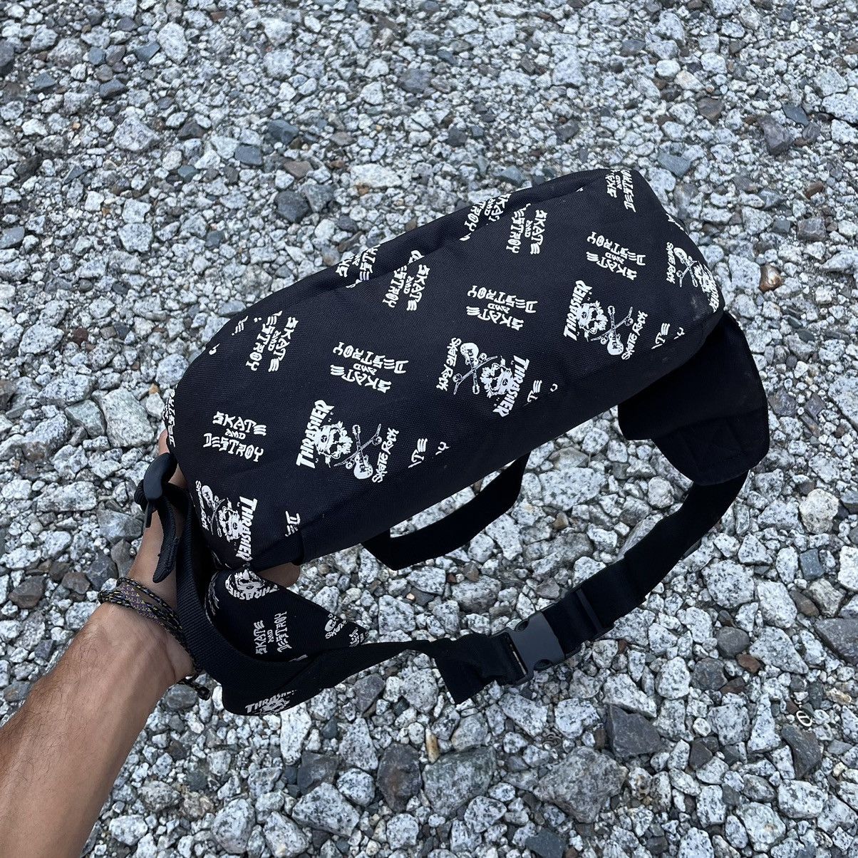 Thrasher ❗️RARE ❗️Full Print Skull Thrasher Skate And Destroy Waist Bag Size ONE SIZE - 8 Thumbnail