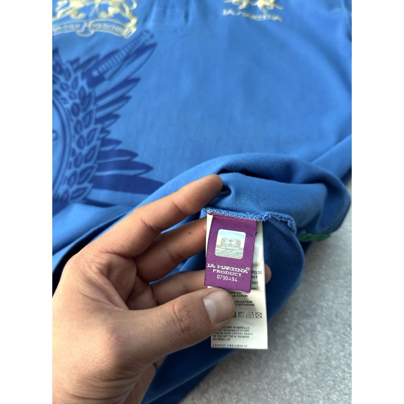 La Martina VINTAGE La Martina Guards Polo Club Big Logo Y2K Blue Polo Shirt L Men Size US L / EU 52-54 / 3 - 7 Thumbnail