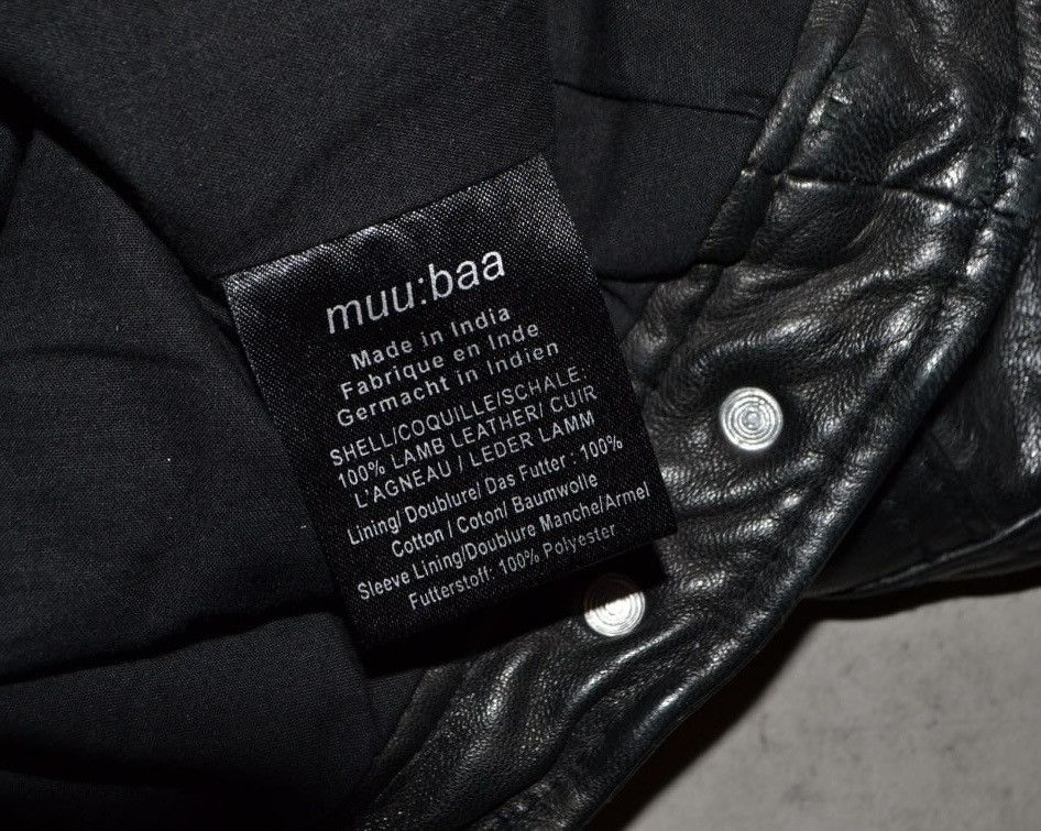 Muubaa Muubaa Lamb Leather Biker Jacket Women's Size UK 10 Black Size S / US 4 / IT 40 - 10 Thumbnail