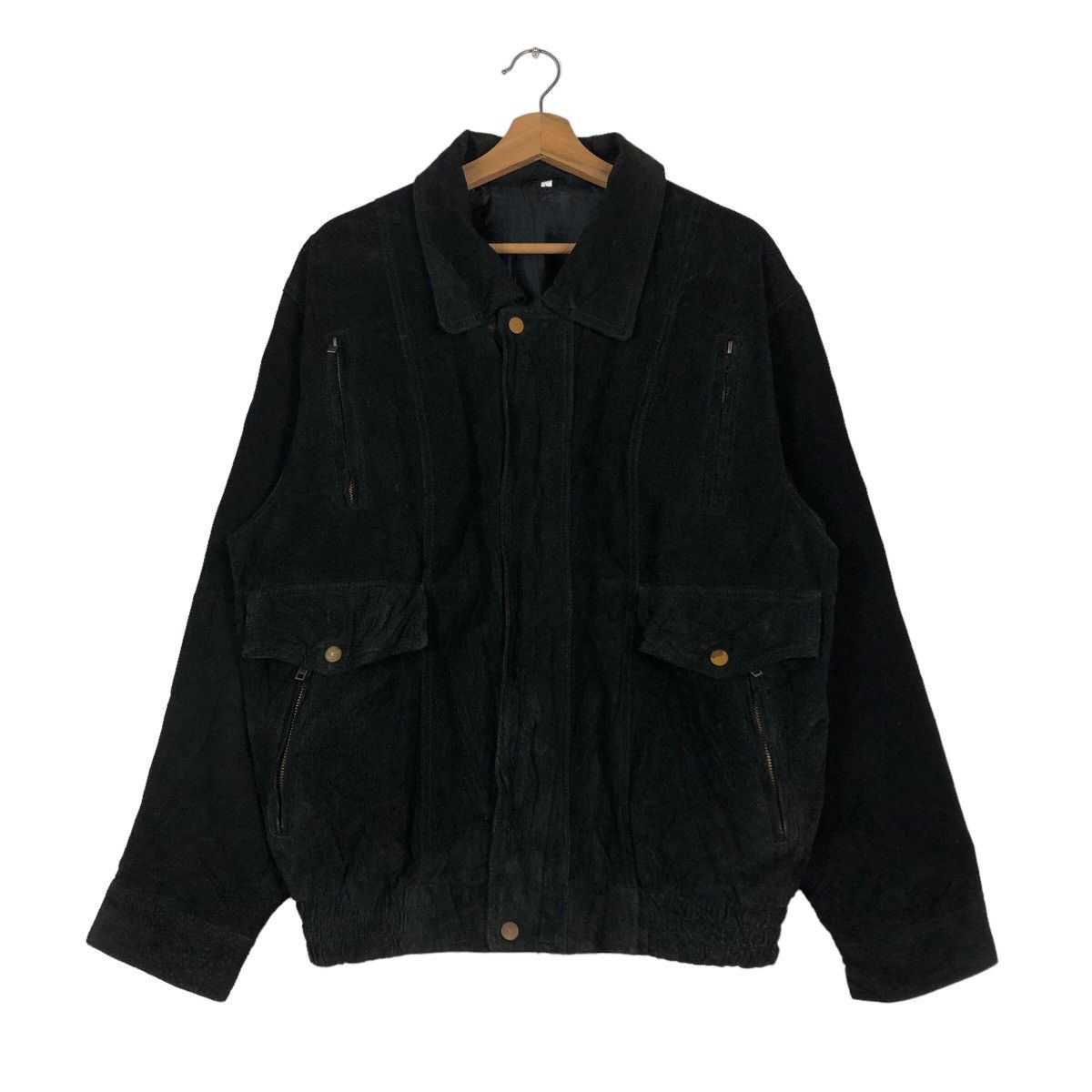 Issey Miyake 🔥Vintage Fly Genuine Leather Jacket Biker Issey Miyake Size US L / EU 52-54 / 3 - 1 Thumbnail