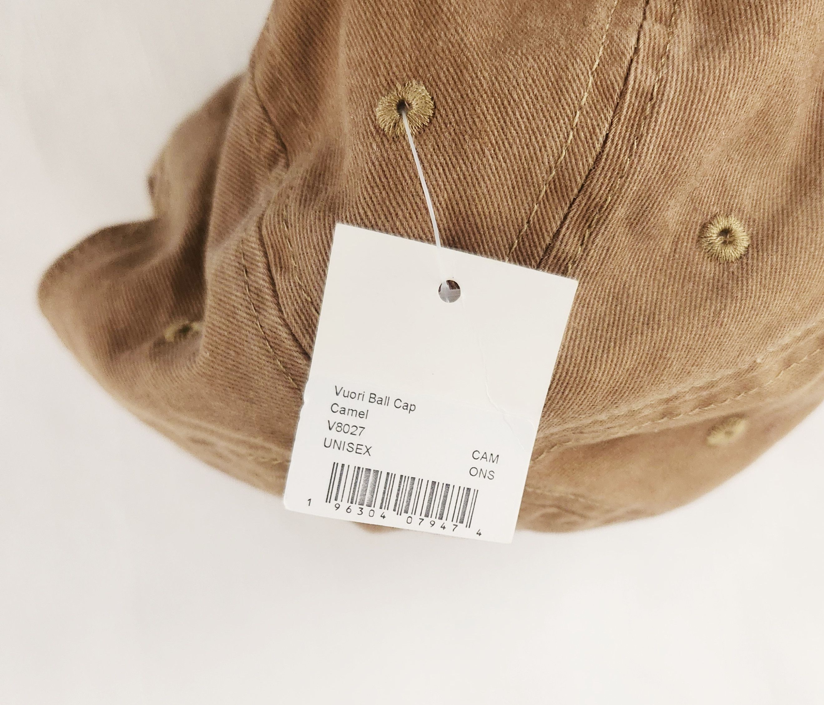 Vuori Vuori Hat Spell Out Ball Cap Khaki Brown Camel Embroidered Size ONE SIZE - 7 Thumbnail