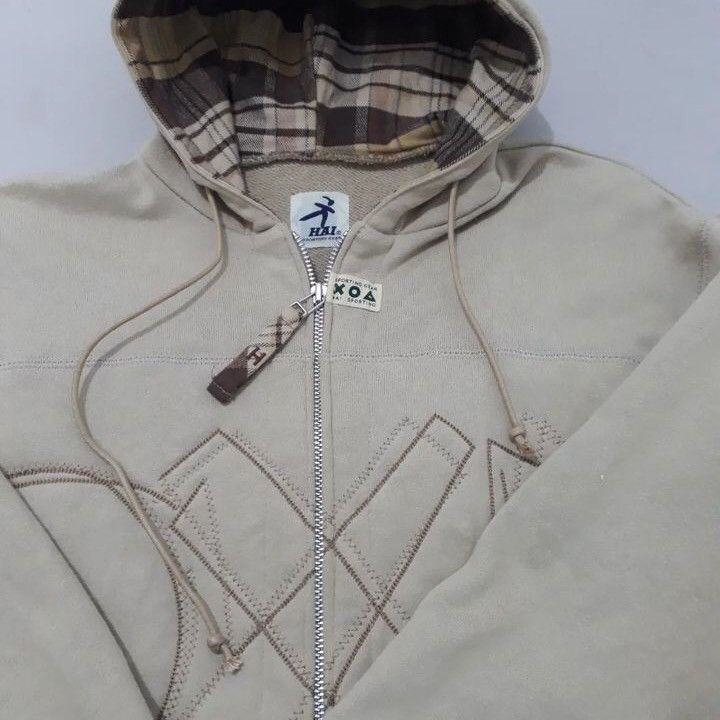 Hai Sporting Gear × Issey Miyake Hai sporting gear by Issey Miyake hoodie Cream khakis jacket Size US M / EU 48-50 / 2 - 9 Thumbnail
