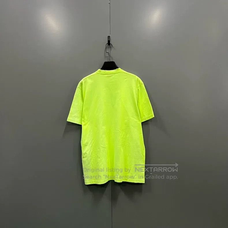 Balenciaga Balenciaga Fluorescent Yellow Logo Printed Short Sleeve Size US XXS / EU 40 - 2 Thumbnail