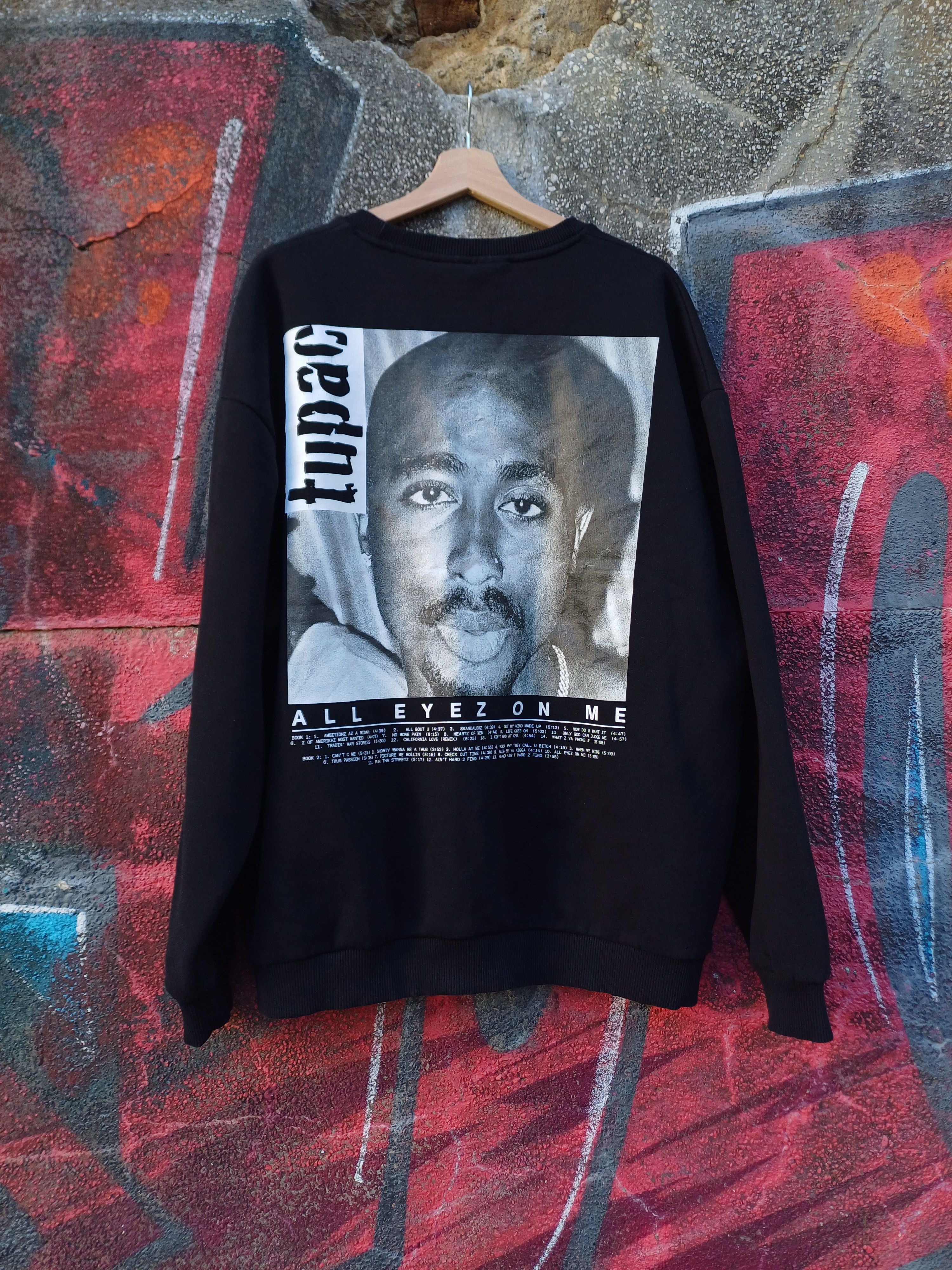 Death Row Records Tupac Sweat All Eyez On Me Size US XL / EU 56 / 4 - 2 Thumbnail