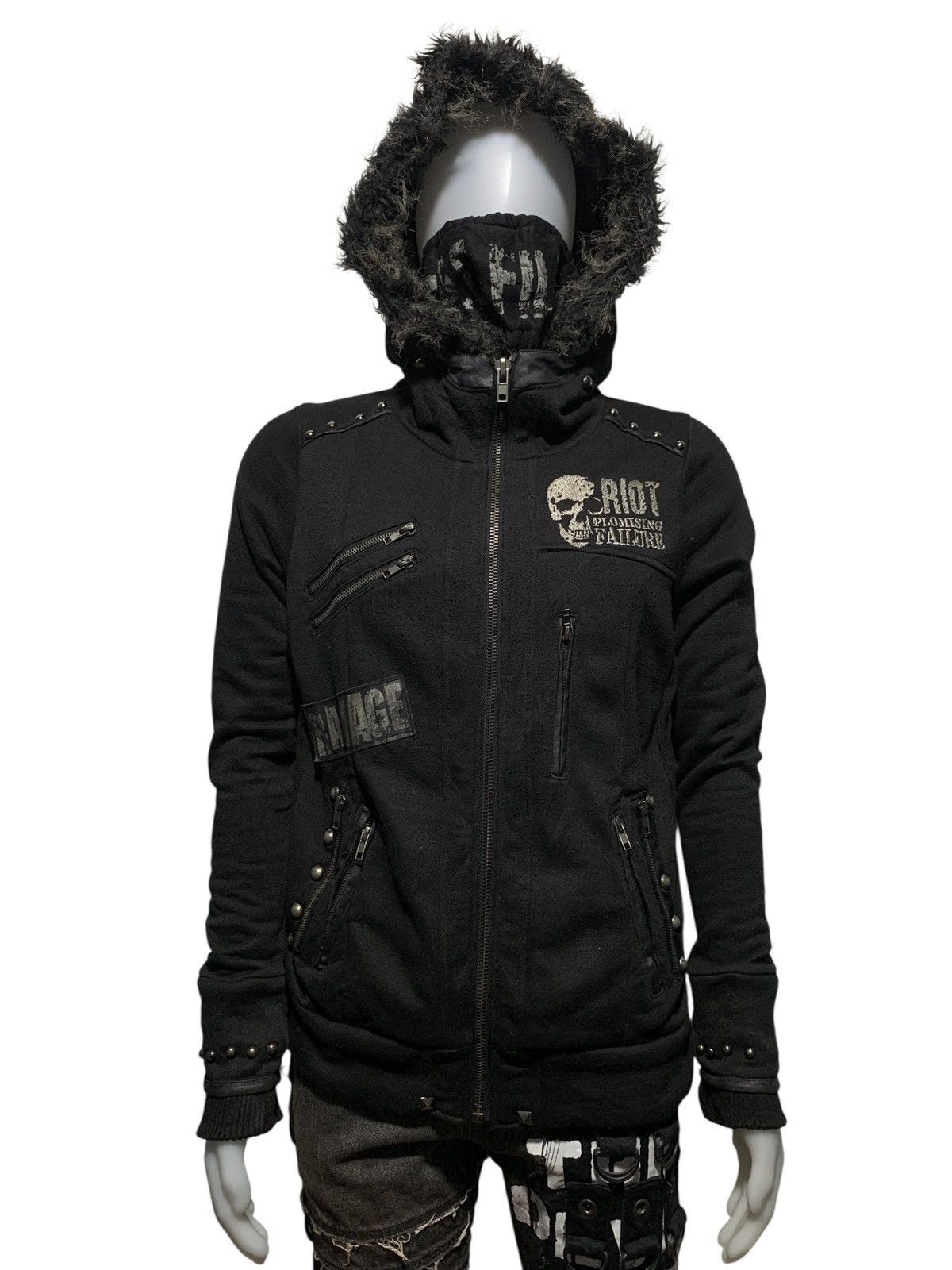 Sex Pot ReVeNGe SEXPOT REVENGE FUCKYOU RIOT BAD FILTH MASK SKULL FUR HOODIE Size US M / EU 48-50 / 2 - 1 Thumbnail