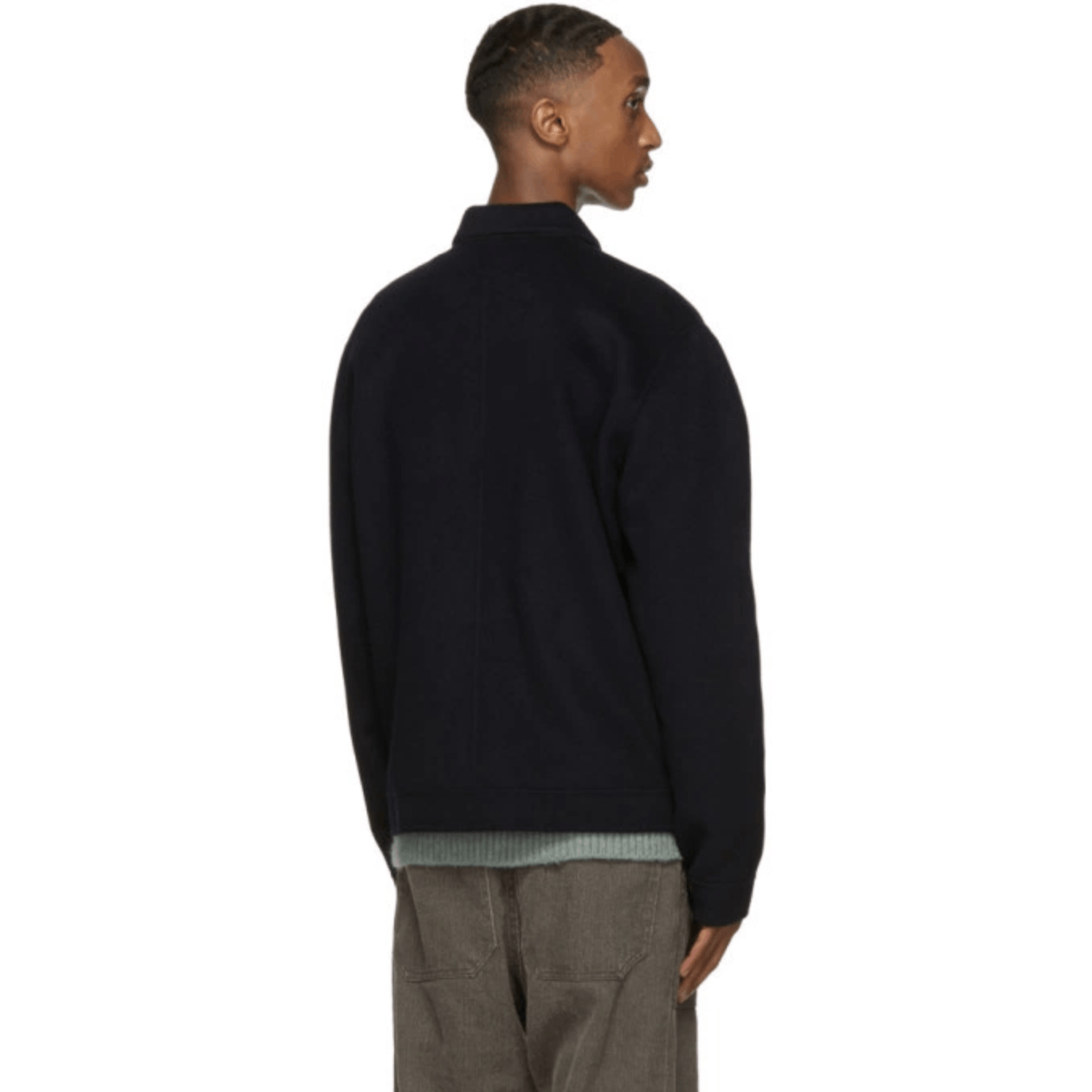 Nanushka Nanushka RHYES Wool and silk-blend jacket Navy S Size US S / EU 44-46 / 1 - 11 Thumbnail
