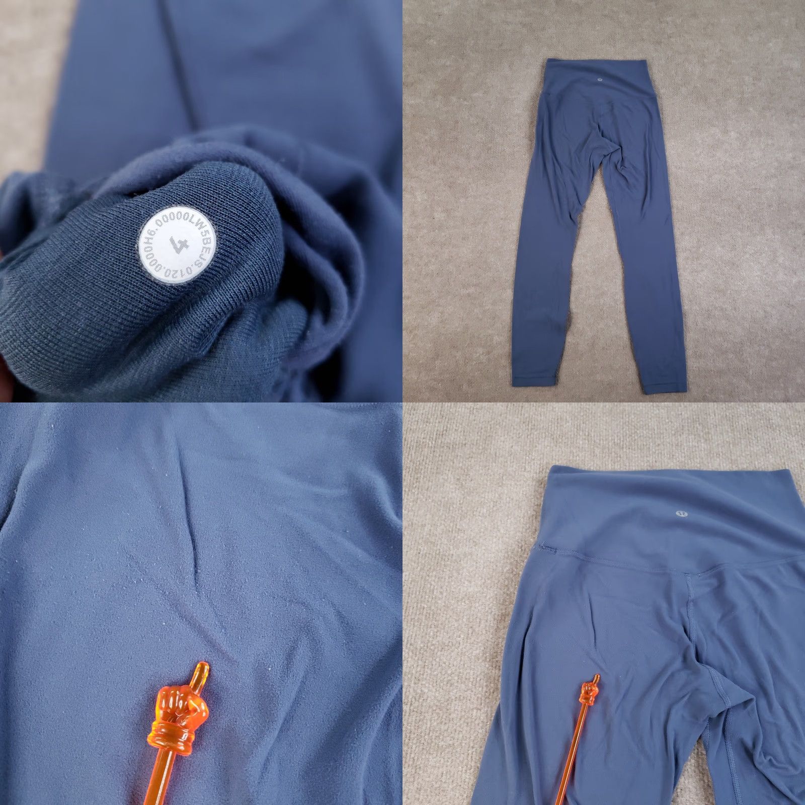Lululemon Lululemon Leggings Womens 4 Blue High Rise Yoga Athletic Gym Soft Nylon Spandex Breathable Lightweight Elastic Waist Stretch Athleisure Size 27" / US 4 / IT 40 - 9 Thumbnail