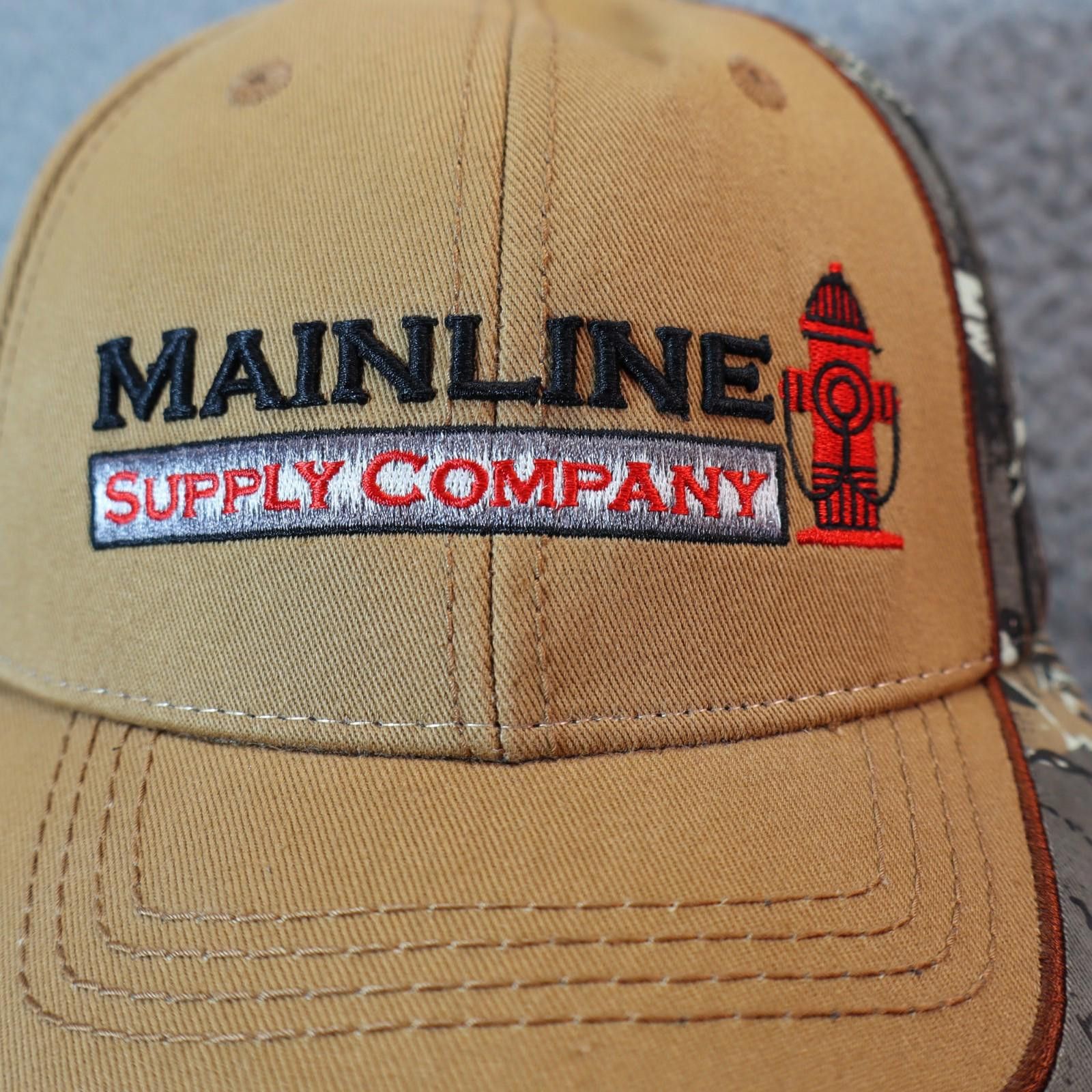 Other Mainline Supply Hat Brown Strap Vtg Camo NWT Embroidered Cap Size ONE SIZE - 2 Thumbnail