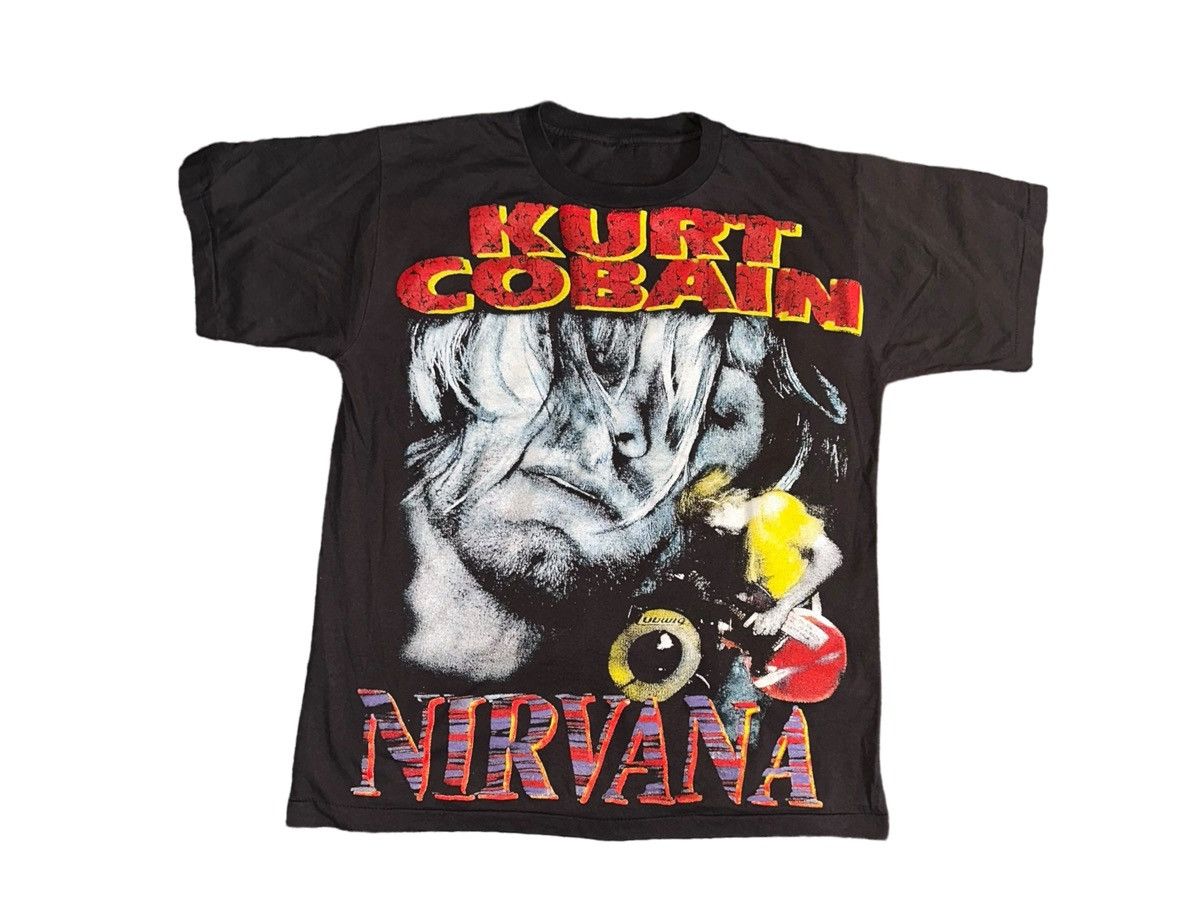 image of Vintage Single Stitch Kurt Cobain Mex Bootleg in Black, Men's (Size XL)