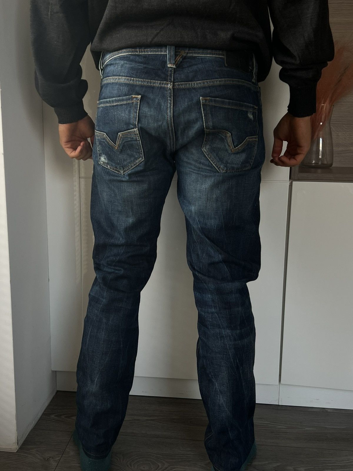 Diesel ‼️Vintage Diesel Industry Distressed Denim Selvage Jeans‼️ Size US 33 - 7 Thumbnail