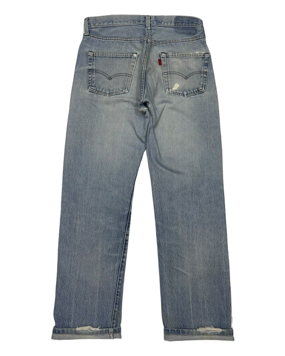 Levi's × Vintage Levis 501 Selvedge Button 558 Distress Denim Jean Size US 30 / EU 46 - 2 Thumbnail
