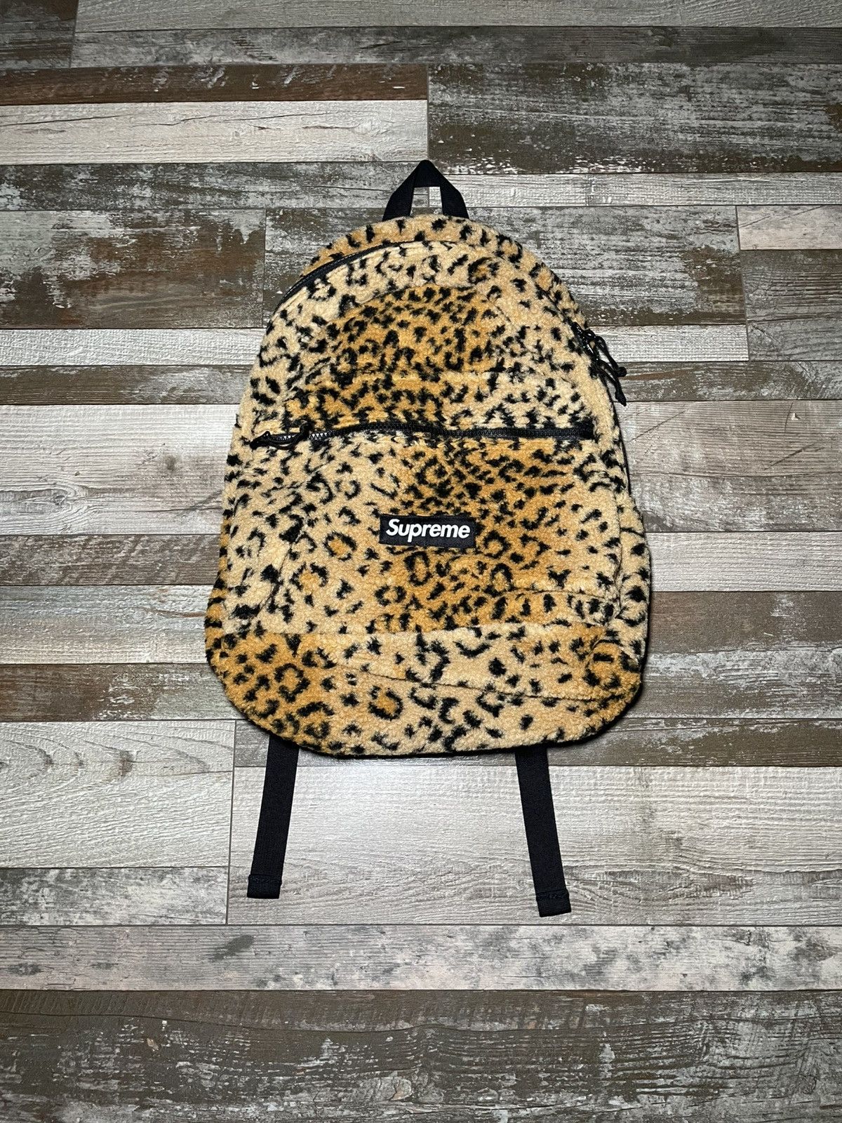 Supreme Leopard Fleece Backpack | Grailed