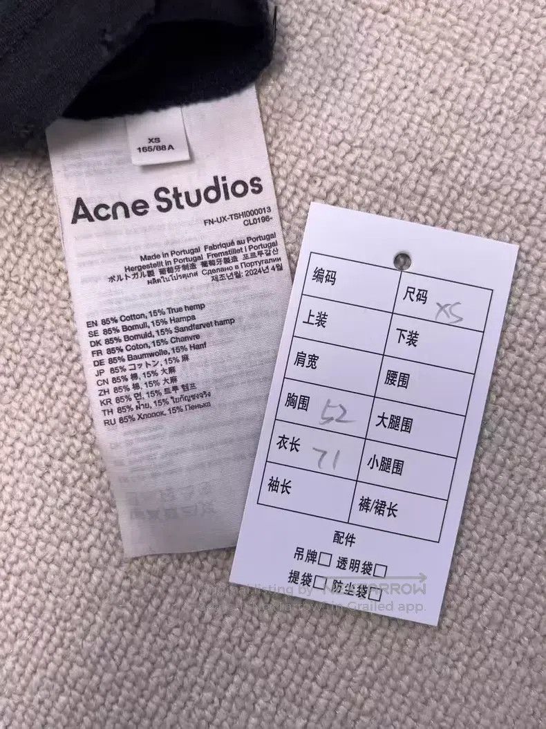 Acne Studios Acne Studios 1996 Series Letter Printed Crewneck Short Sle Size US XS / EU 42 / 0 - 4 Thumbnail