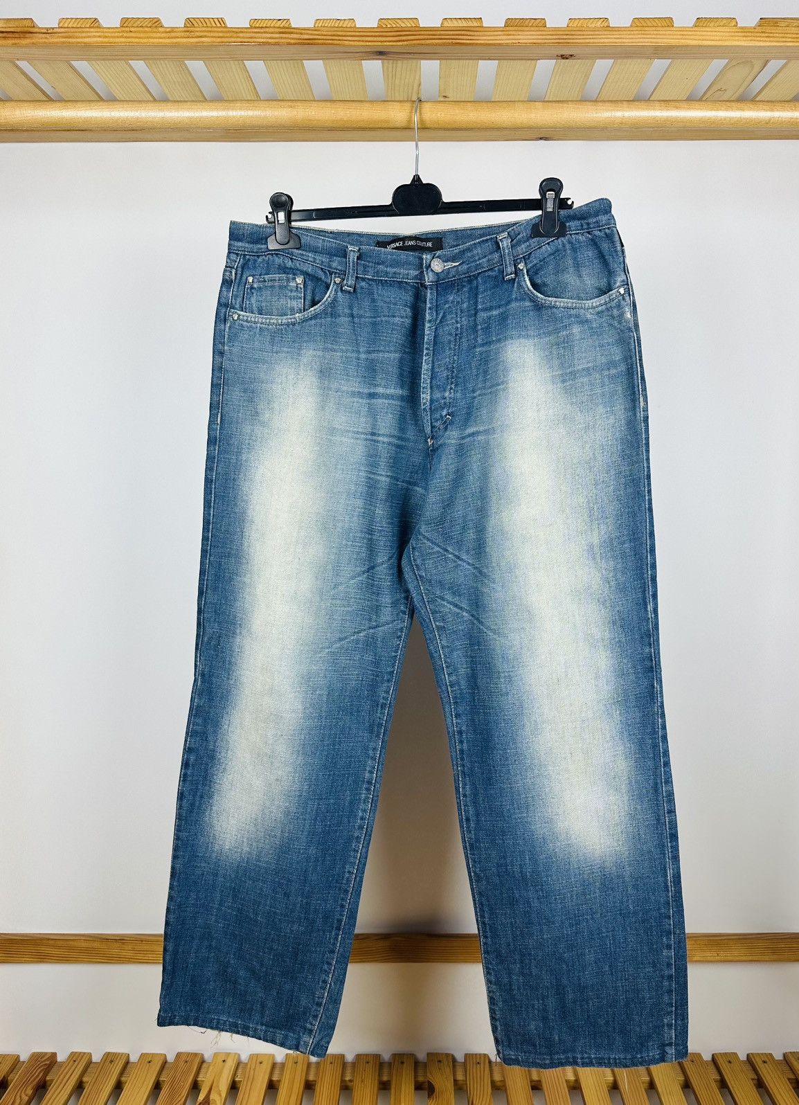 Versace × Versace Jeans Couture Baggy Versace Jeans Couture Distressed Denim Pants Size US 40 / EU 56 - 1 Thumbnail
