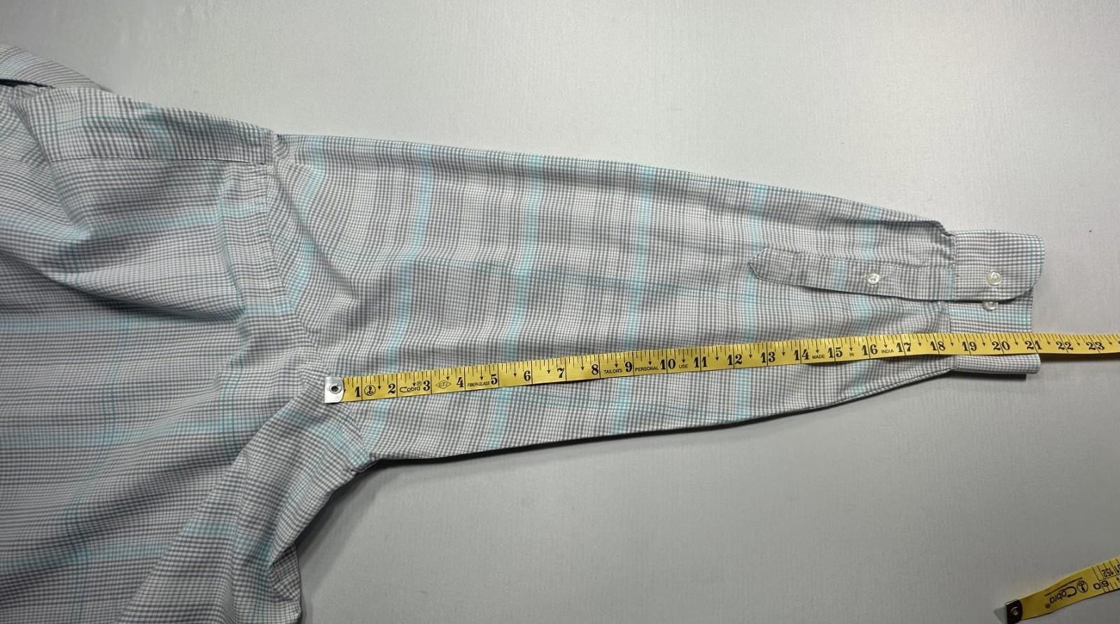 Van Heusen Van Heusen Wrinkle Free Button Down Gray Shirt 17-17.5/34-35 Size 44R - 6 Thumbnail