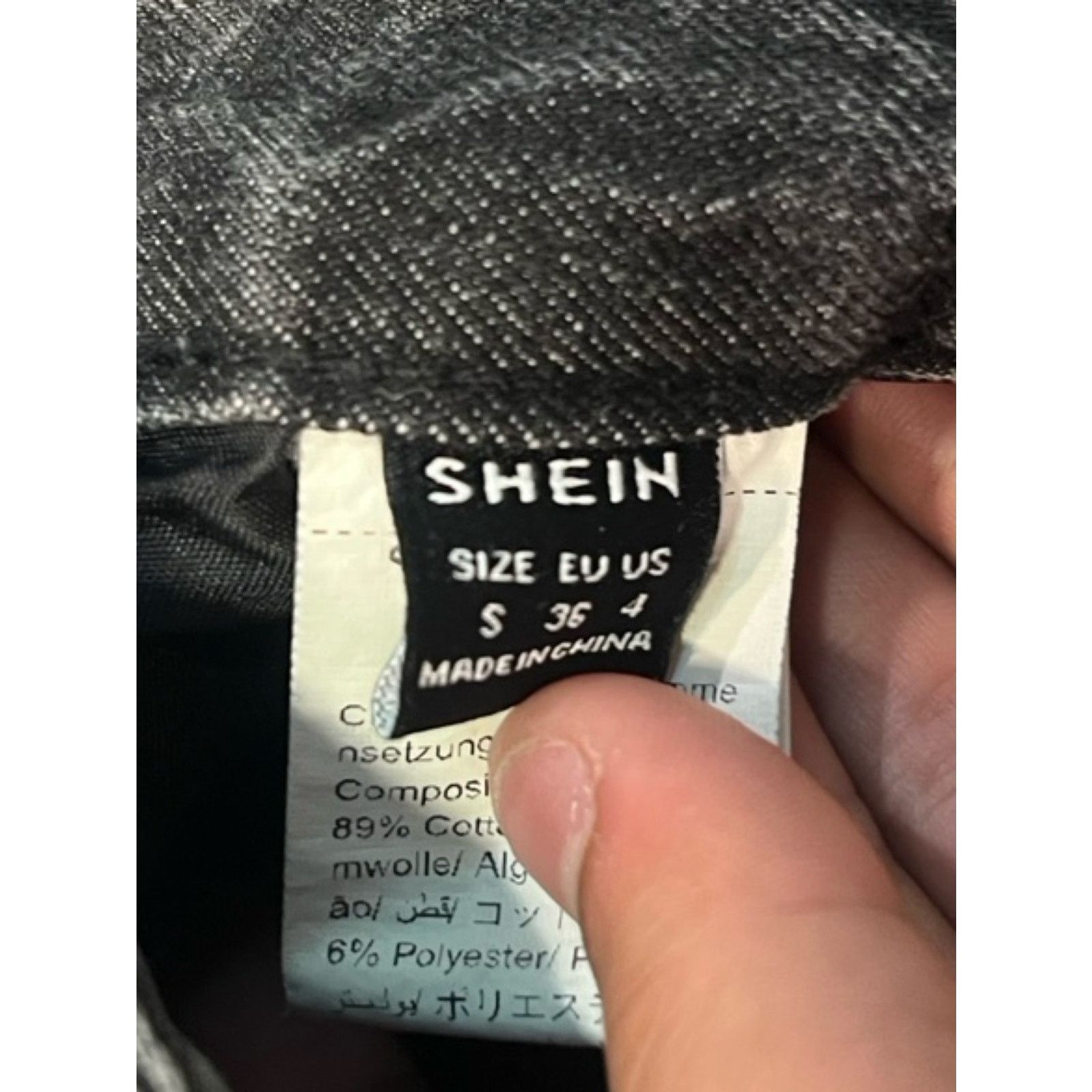 Shein Distressed Black Denim women’s Jeans Size 26" / US 2 / IT 38 - 3 Thumbnail