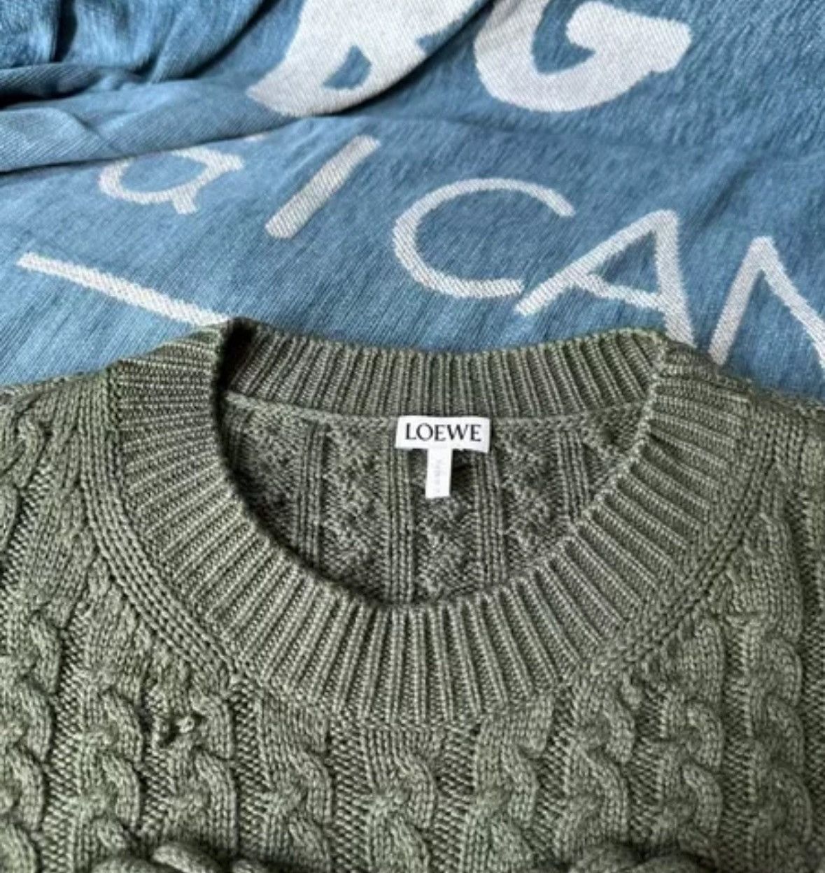 Loewe Loewe dark green hemp rope sweater2412-Nextarrow Size US S / EU 44-46 / 1 - 3 Thumbnail