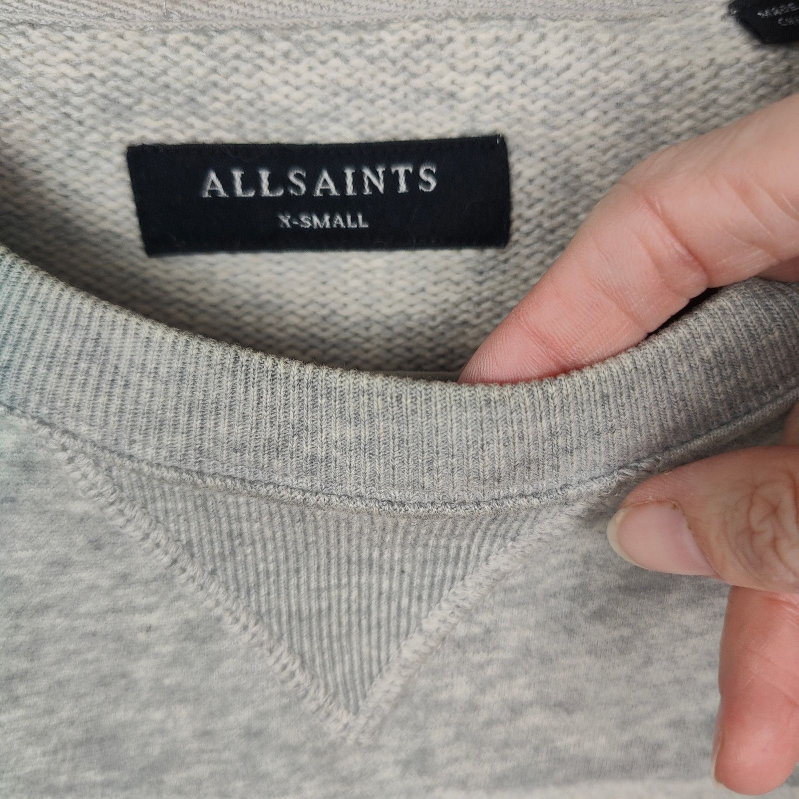 Allsaints AllSaints Bracton Crewneck Sweater Mens XS Light Gray Size US XS / EU 42 / 0 - 4 Thumbnail