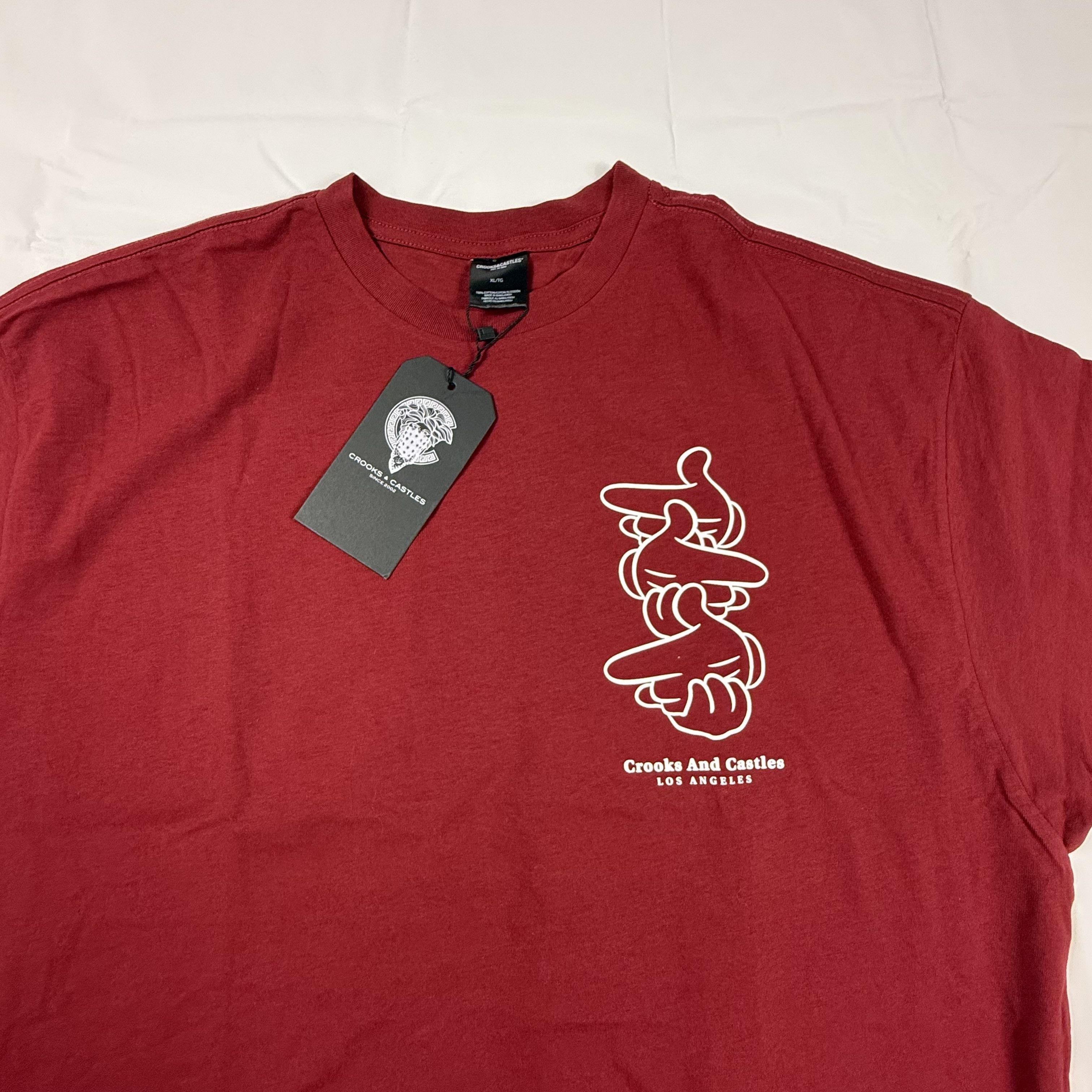 Crooks & Castles Crooks and Castles Mens XL T-Shirt Los Angeles Hand Sign Size US XL / EU 56 / 4 - 1 Thumbnail