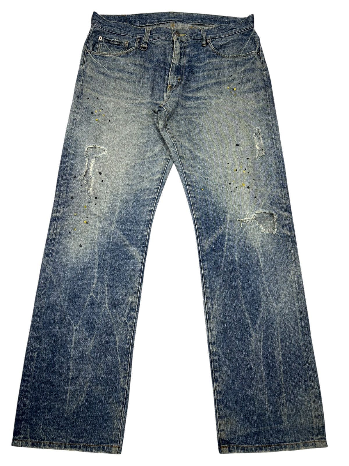 Sophnet. 🔥SOPHNET X-146 PAINTER BAGGY JEANS DISTRESSED DENIM Size US 36 / EU 52 - 1 Thumbnail