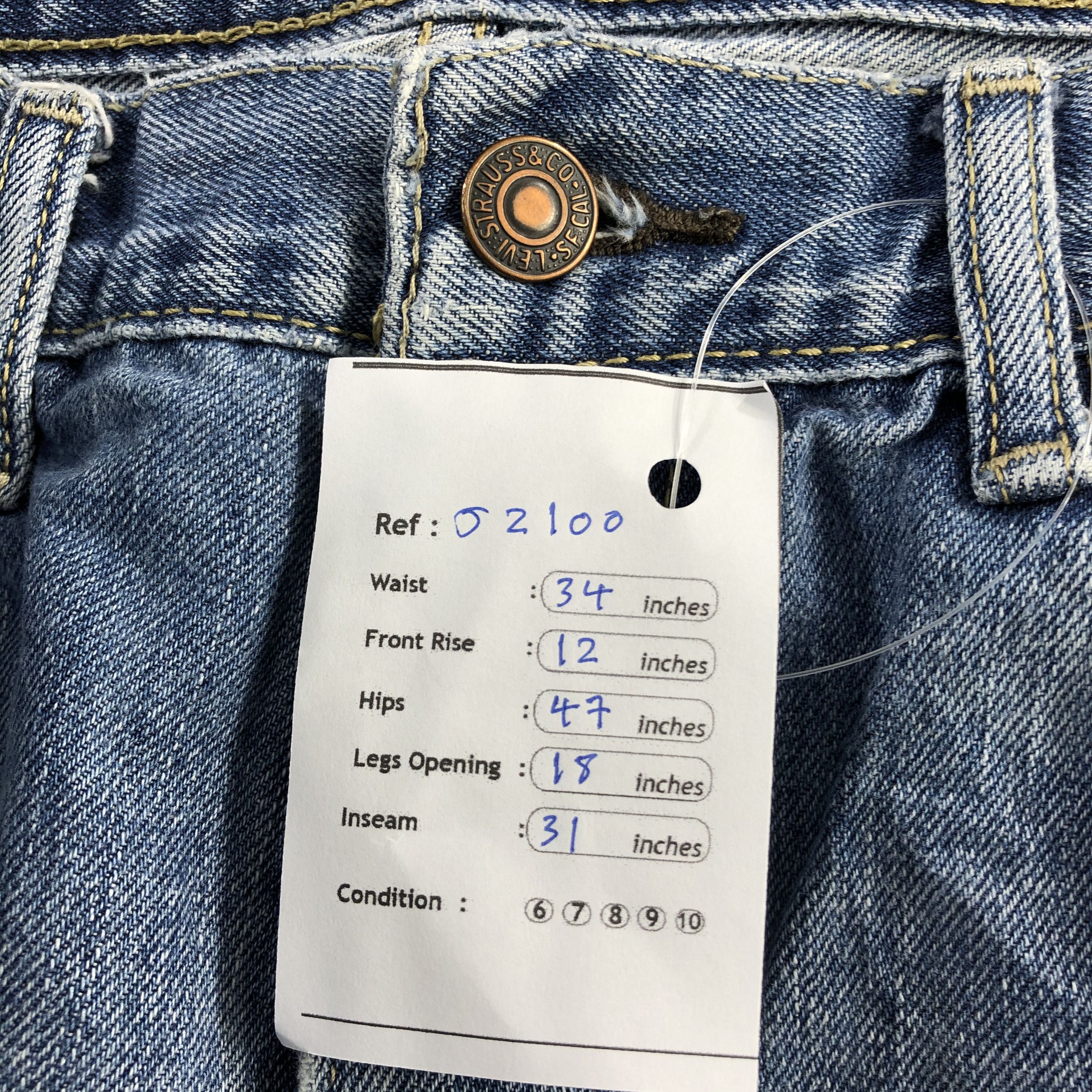 Levi's Vintage Light Wash Levis 505 Jeans-J2100 Size US 34 / EU 50 - 13 Thumbnail
