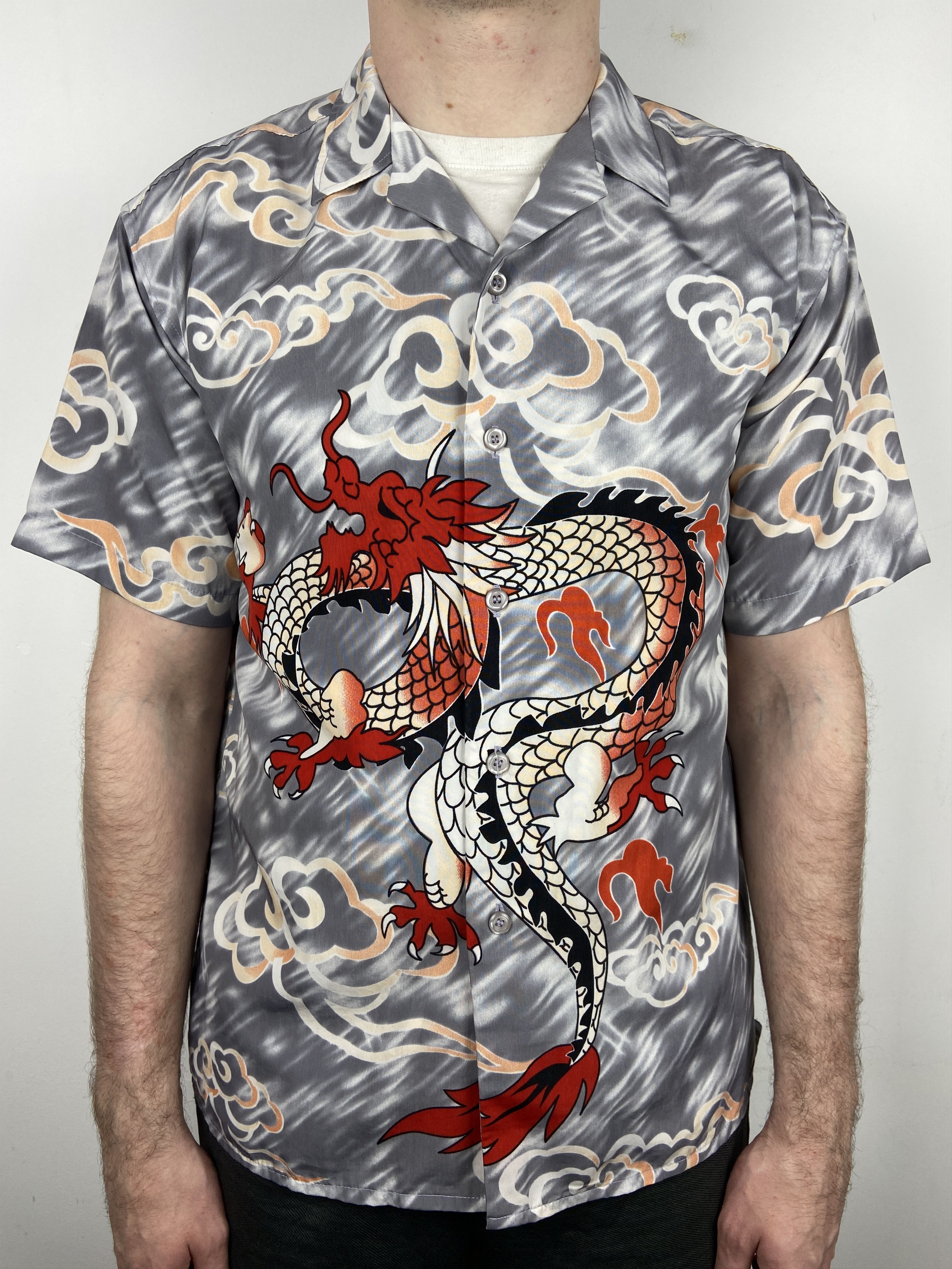 Japanese Brand Japanese Style Dragon Fly Button Up Short Sleeve Shirt Size US M / EU 48-50 / 2 - 1 Thumbnail