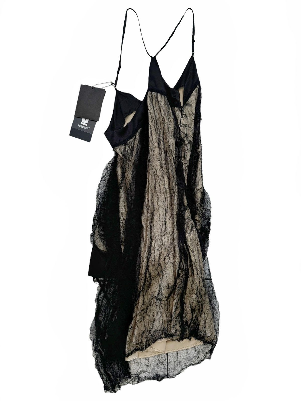 Undercover $3600 2023 Runway Silk Vertical Flip Lace Dress Size S / US 4 / IT 40 - 5 Thumbnail