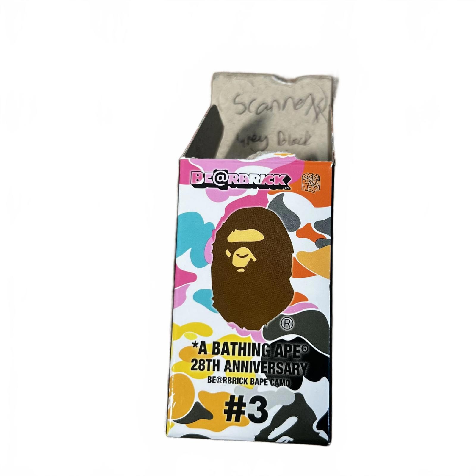 Bape Bearbrick x BAPE 28th Anniversary Camo #3 100% Black Grey Size ONE SIZE - 4 Thumbnail
