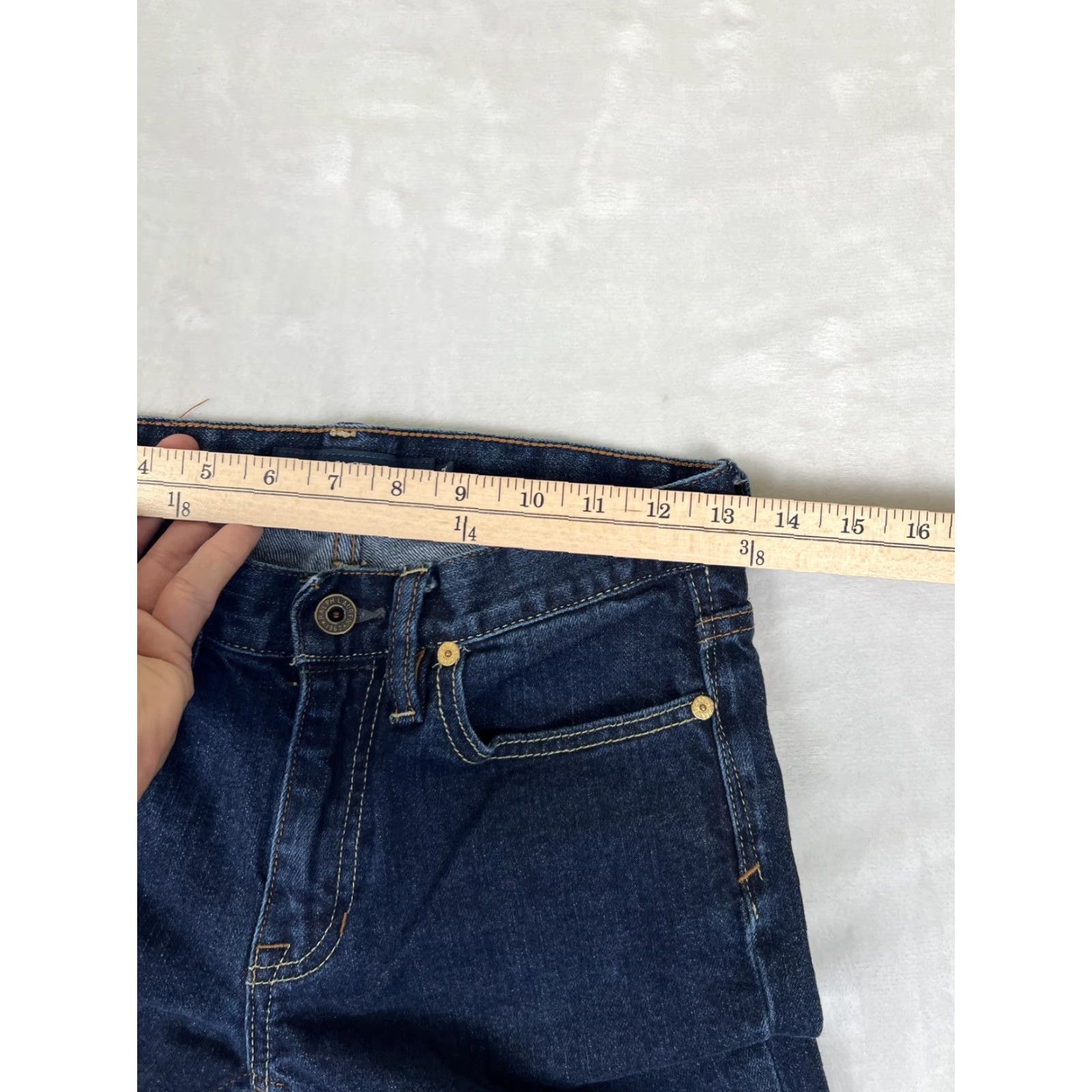 Polo Ralph Lauren Ralph Lauren Sport Jeans Womens 27 Straight Blue Dark Wash Embroidered Denim Size 27" / US 4 / IT 40 - 5 Thumbnail