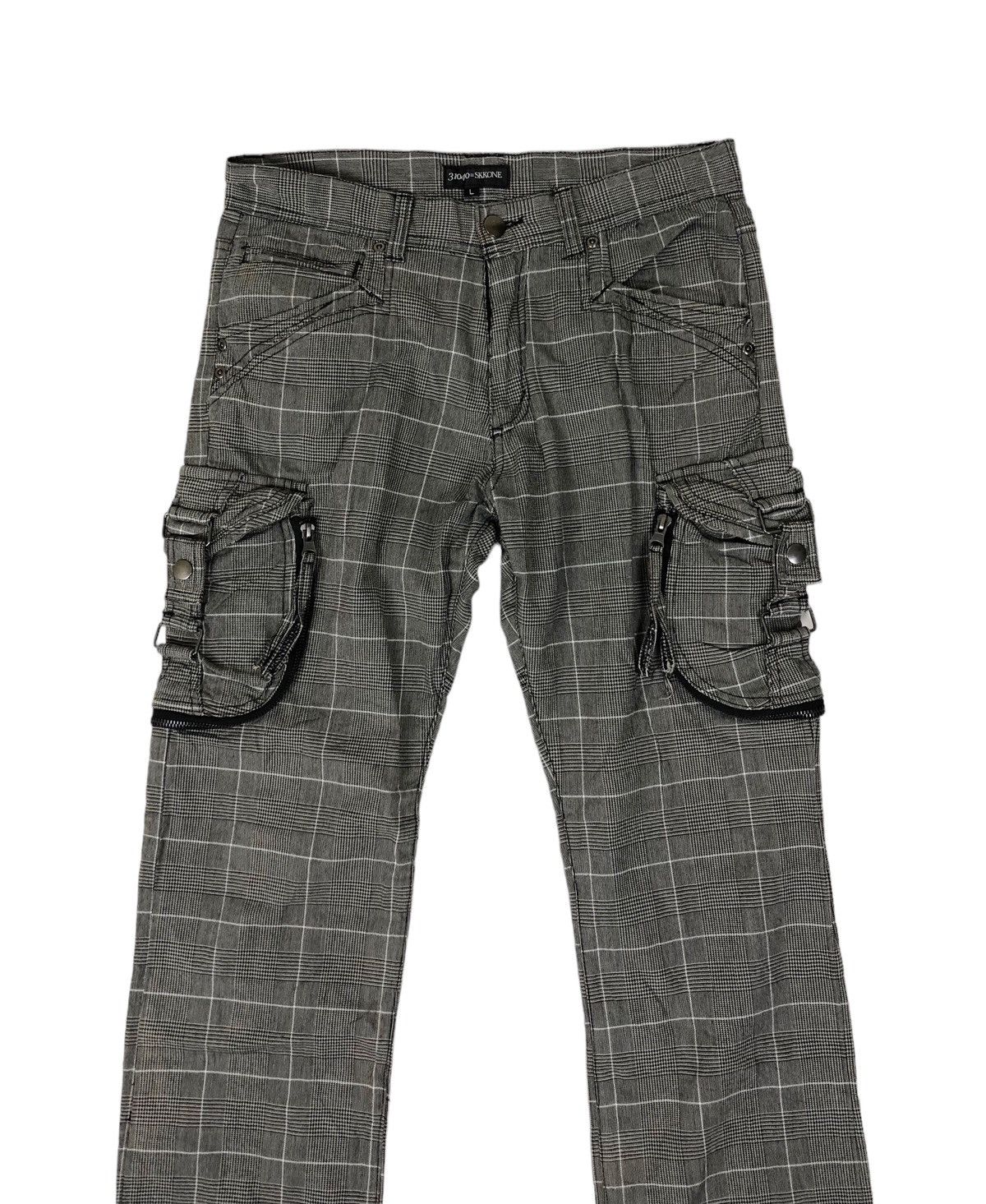 Japanese Brand Japanese Brand 31040=SKKONE Checkered Plaid Cargo Pants Size US 30 / EU 46 - 3 Thumbnail