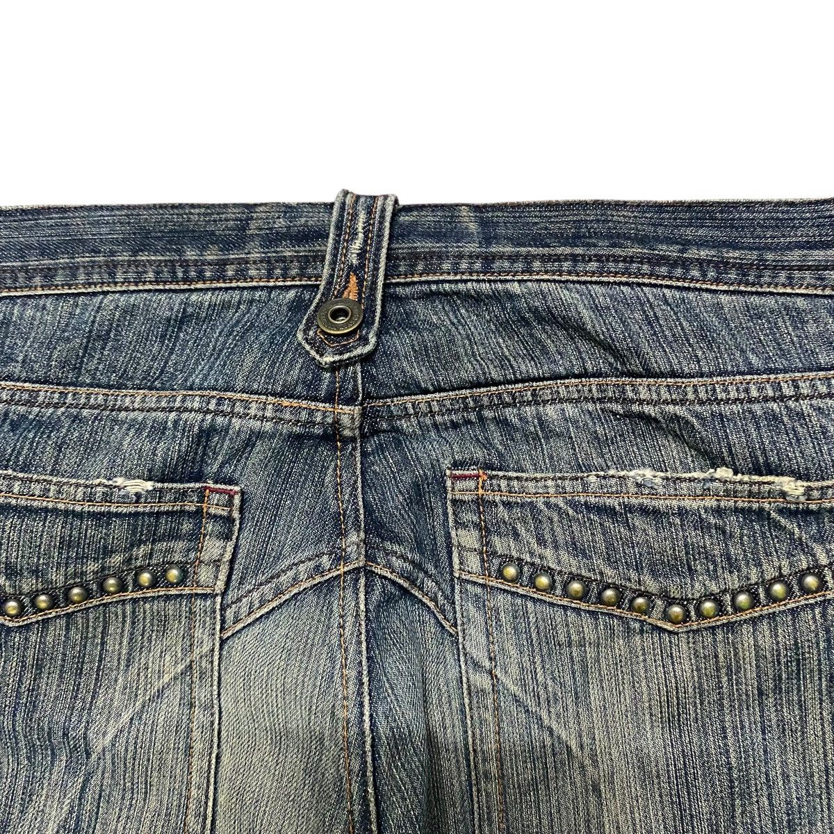 Japanese Brand Difference Rupert Denim Flare Jeans Multi Pocket Studded Size US 33 - 13 Thumbnail