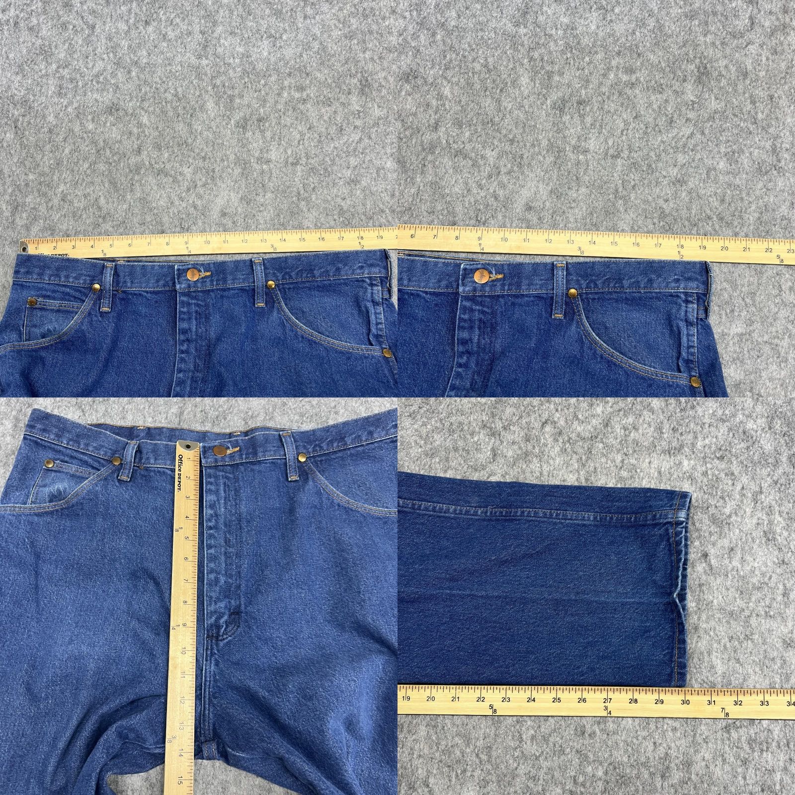 Wrangler VINTAGE Wrangler Jeans Mens 40x32 Blue Straight Denim Pants Made USA 31MWZDN FITS38x30 Size US 40 / EU 56 - 9 Thumbnail