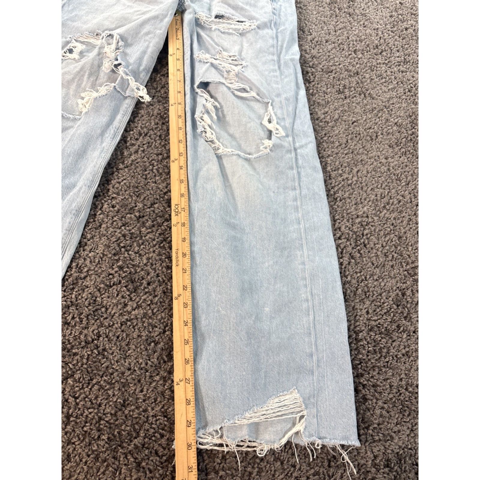 American Eagle Outfitters American Eagle Outfitters Jeans Women 4 Wide-Leg Distressed Light Wash 28x30 Skater Wide-Leg Jeans Girls Mens Size 28" / US 6 / IT 42 - 2 Thumbnail