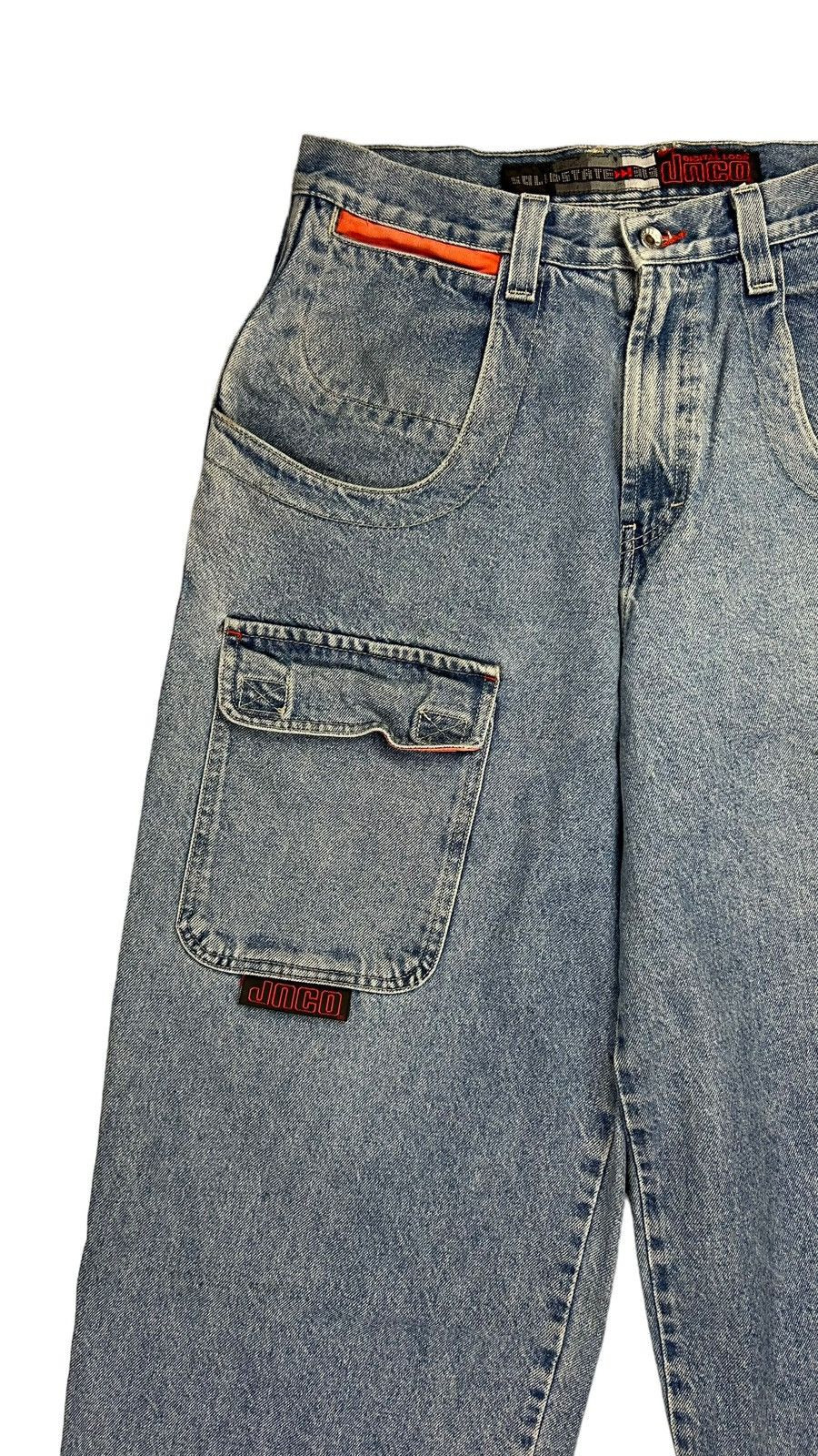JNCO × Vintage Super Rare Y2K JNCO Solid State 313 CD Baggy Cargo Jeans Size US 33 - 3 Thumbnail