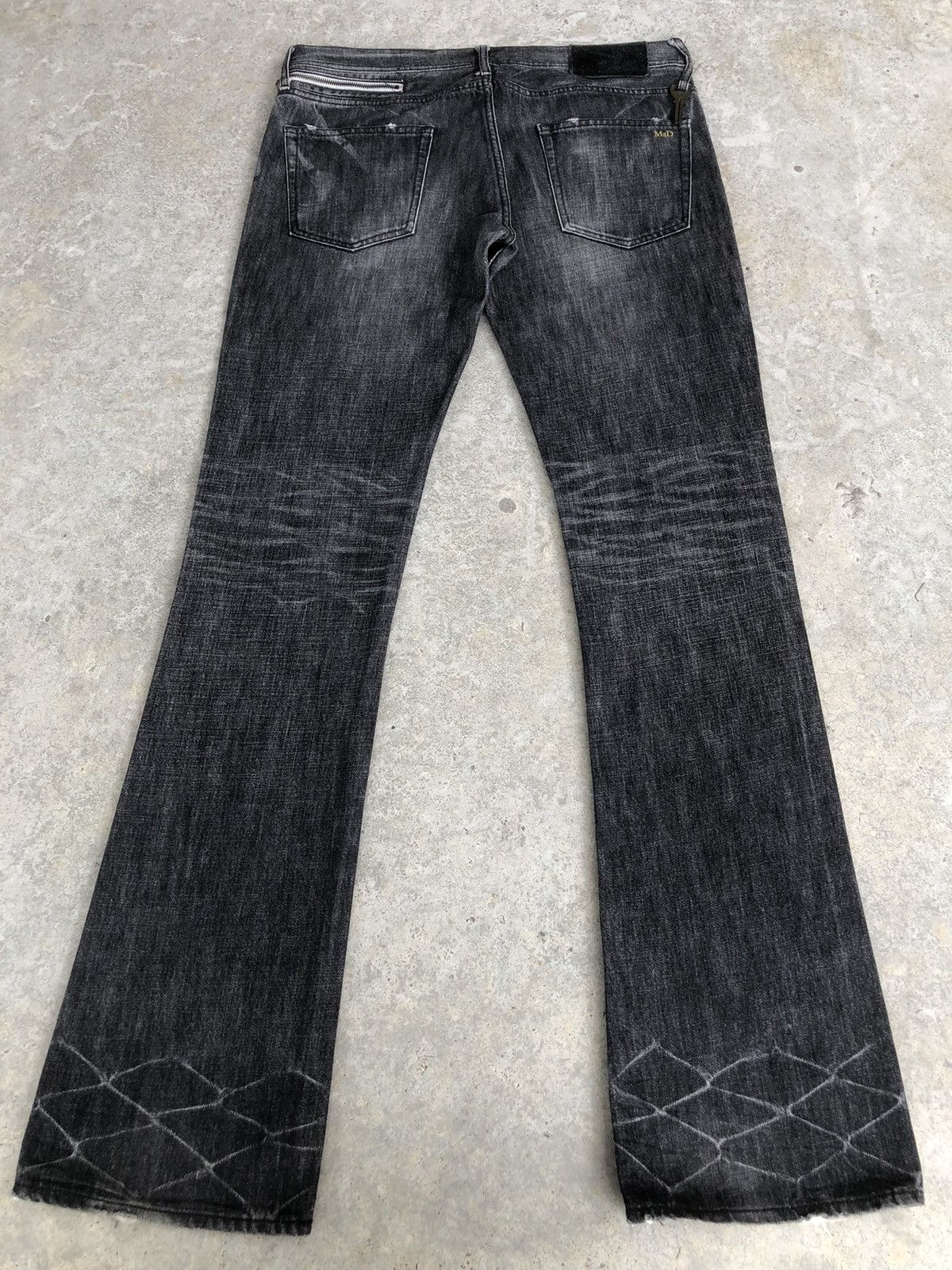 Japanese Brand Japanese Mad Flared Jeans Distressed Jeans Size US 33 - 2 Thumbnail