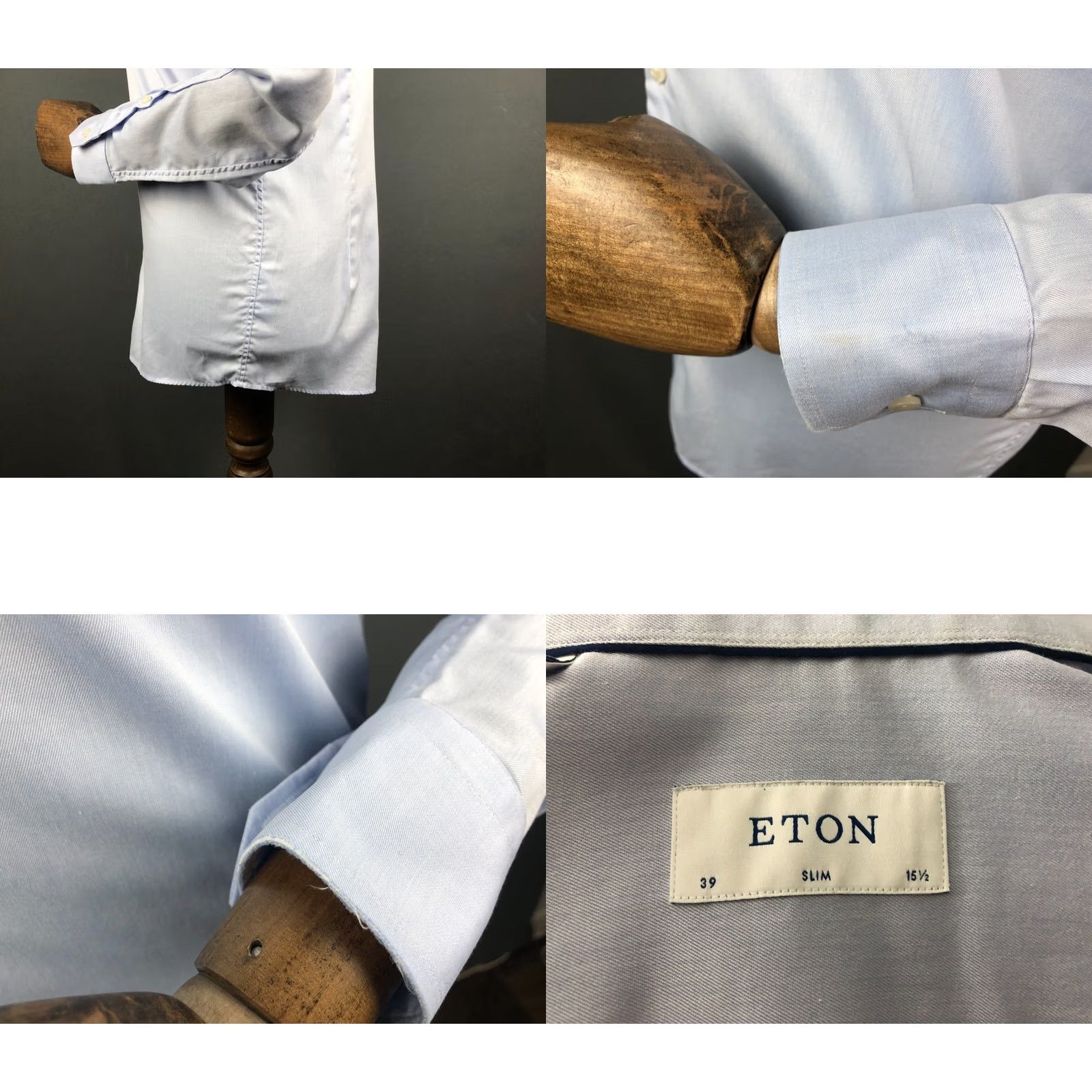 Eton ETON Men's Shirt 39 Blue Cotton Long Sleeve Slim Fit Button-Up Casual Shirt Size US L / EU 52-54 / 3 - 8 Thumbnail