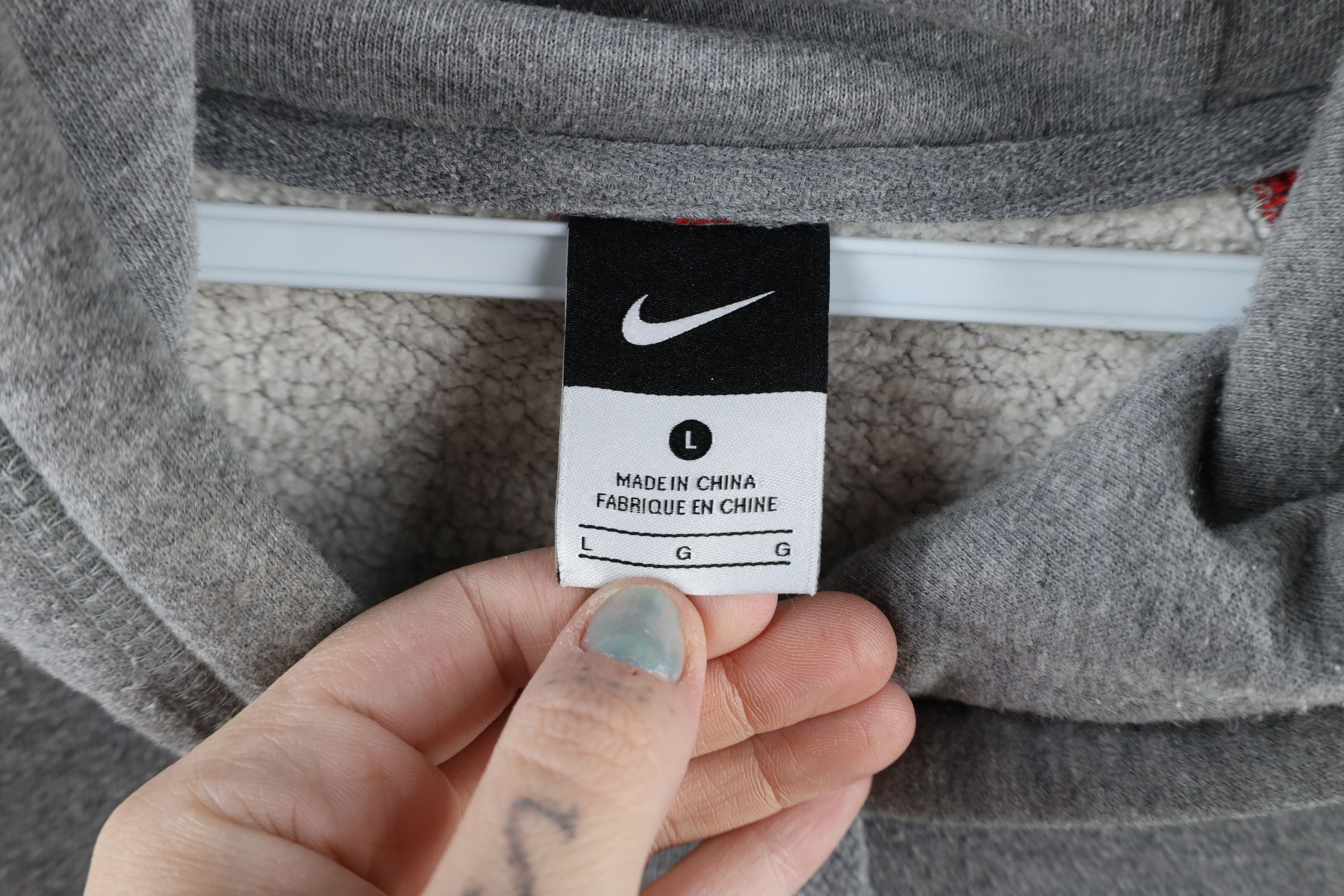 Nike × Vintage Vintage Nike Center Swoosh Ohio State University Hoodie Gray Size US L / EU 52-54 / 3 - 12 Thumbnail