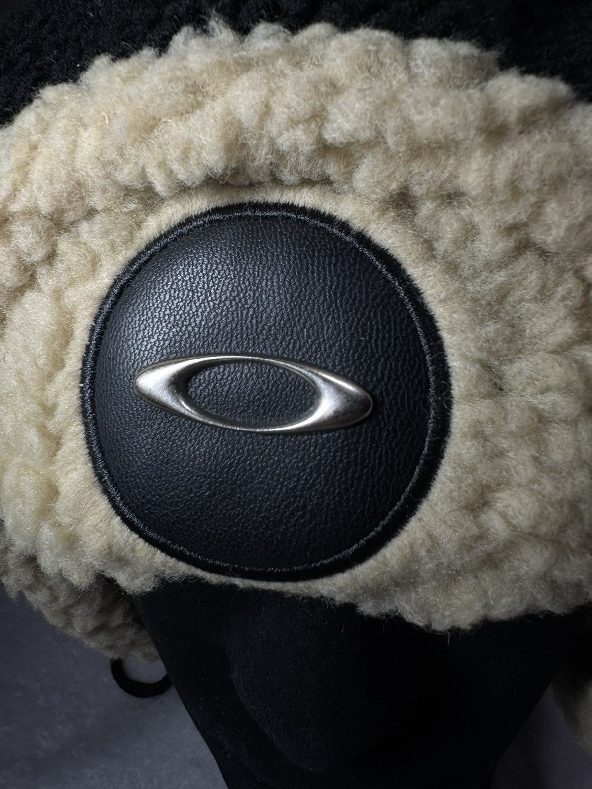 90’s Oakley Software Fleece Ushanka Trap Hat Black / Cream