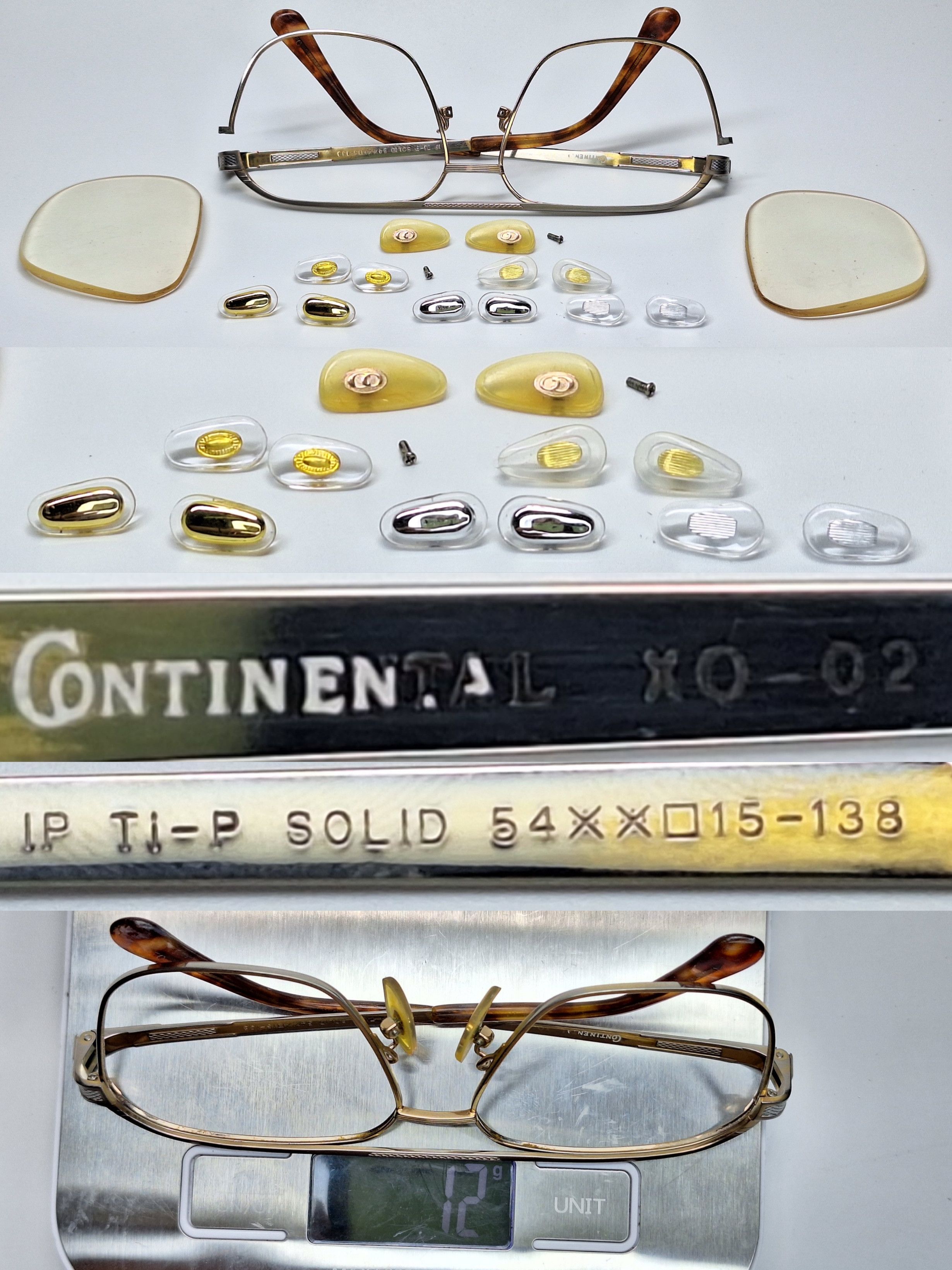 Other CONTINENTAL XO-02 Titanium Double Bridge Eyeglasses frame Size ONE SIZE - 7 Thumbnail