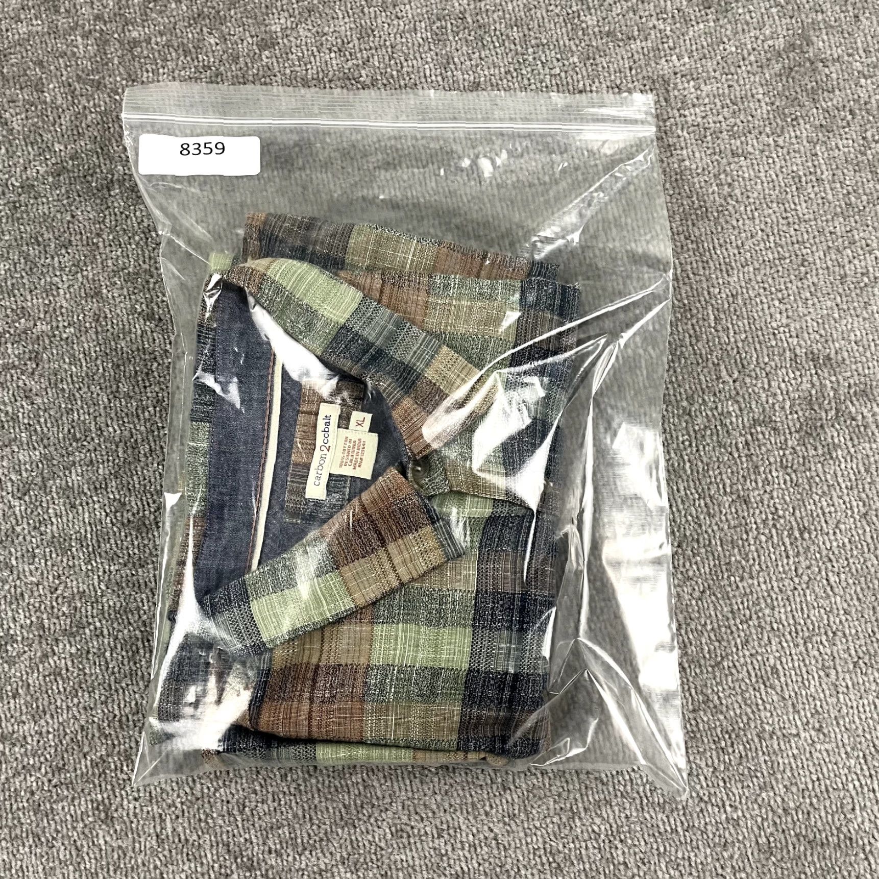 Carbon CARBON 2 COBALT Shirt Mens XL Multicolor Plaid Button-Up Long Sleeve Casual Formal Workwear Size US XL / EU 56 / 4 - 8 Thumbnail