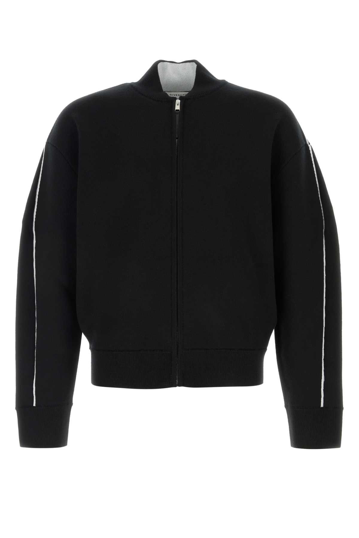 Givenchy Black Stretch Wool Blend Cardigan Size US M / EU 48-50 / 2 - 1 Thumbnail