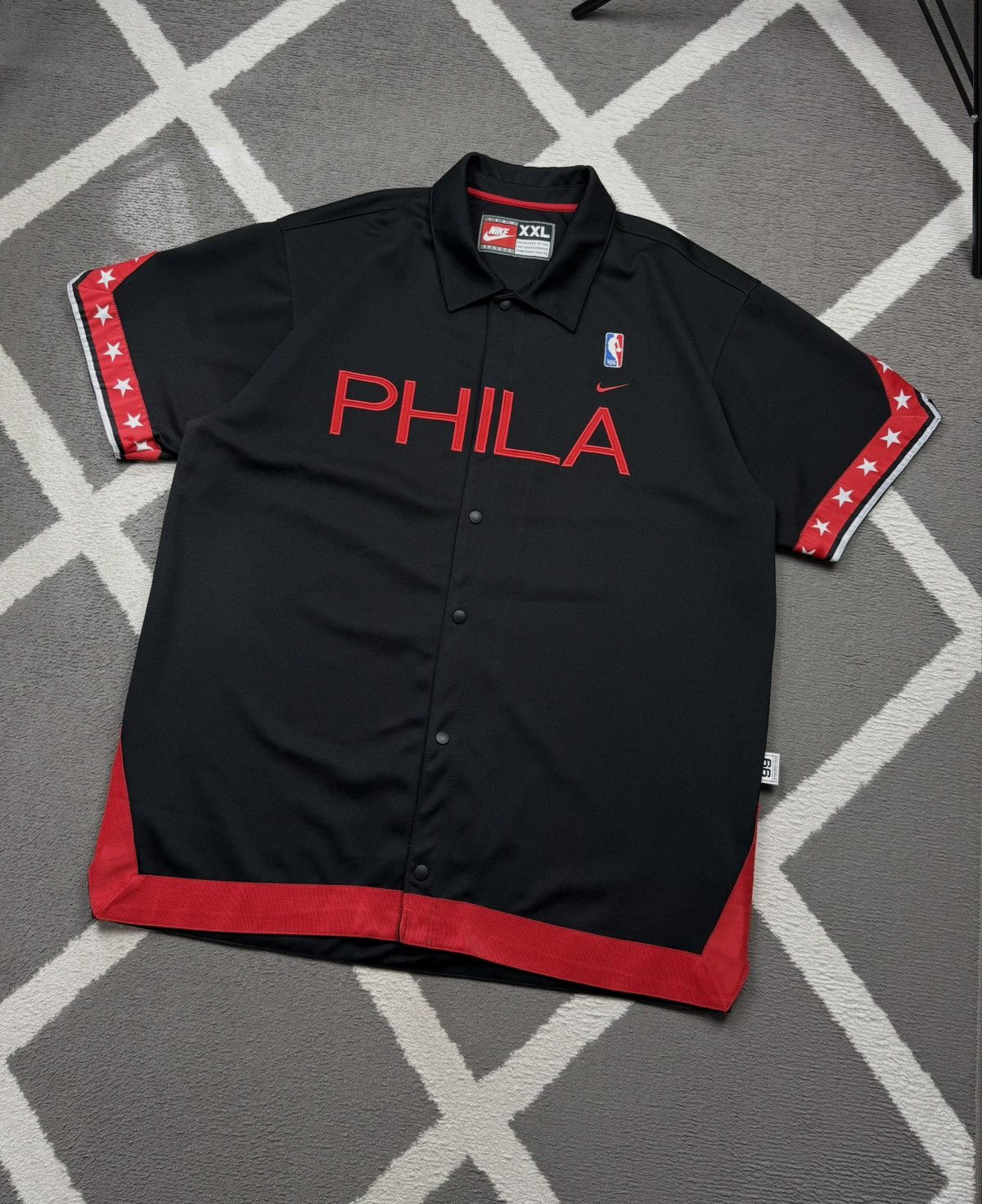 Nike Vintage 90’s Nike NBA Philadelphia 76ers Warm Up Jersey Size US XXL / EU 58 / 5 - 2 Thumbnail