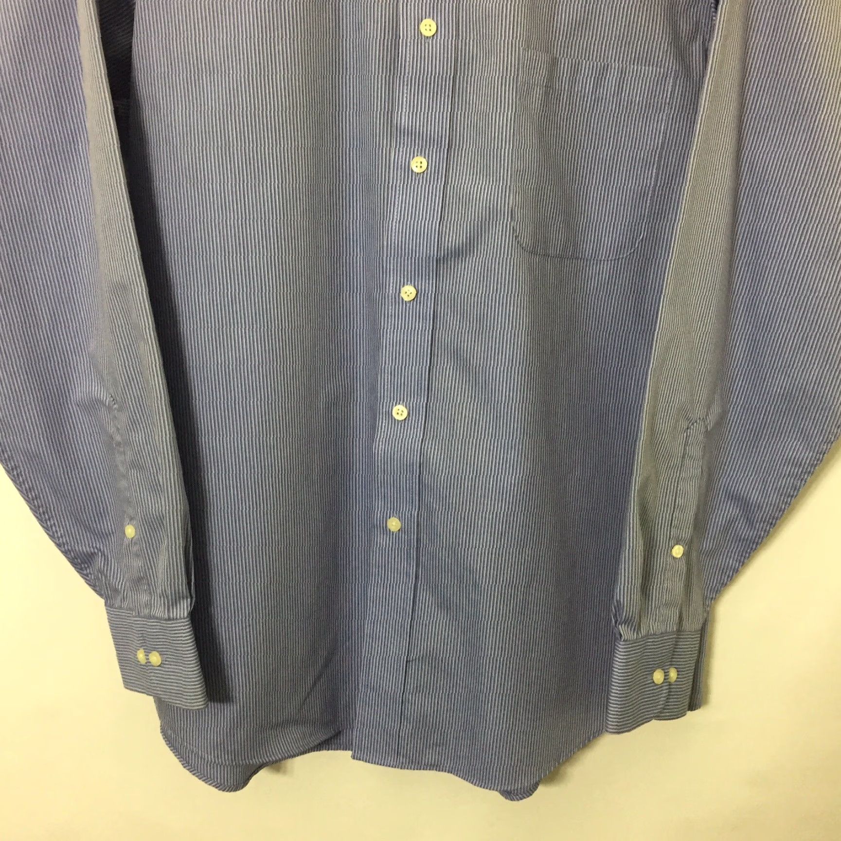 Chaps Chaps Shirt Mens Large Blue Striped Long Sleeve Button-Up Easy Care Size US L / EU 52-54 / 3 - 4 Thumbnail